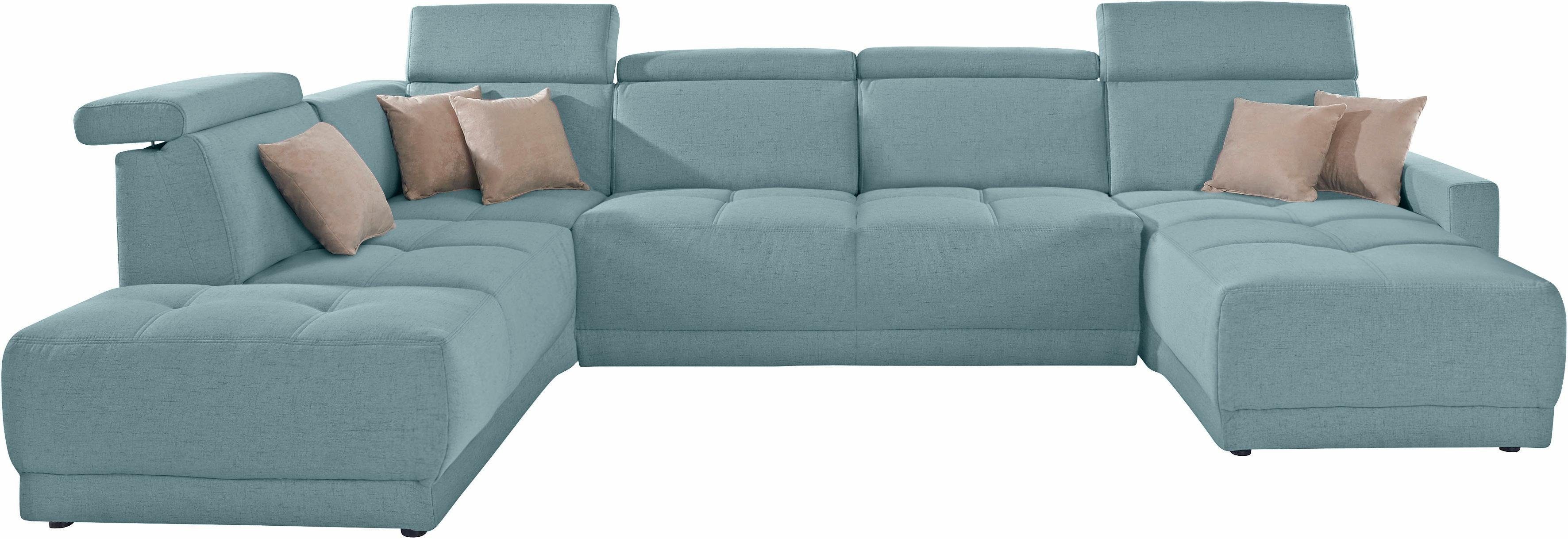 DOMO collection Wohnlandschaft "Ava moderne Sitzheftung mit toller Doppelna günstig online kaufen