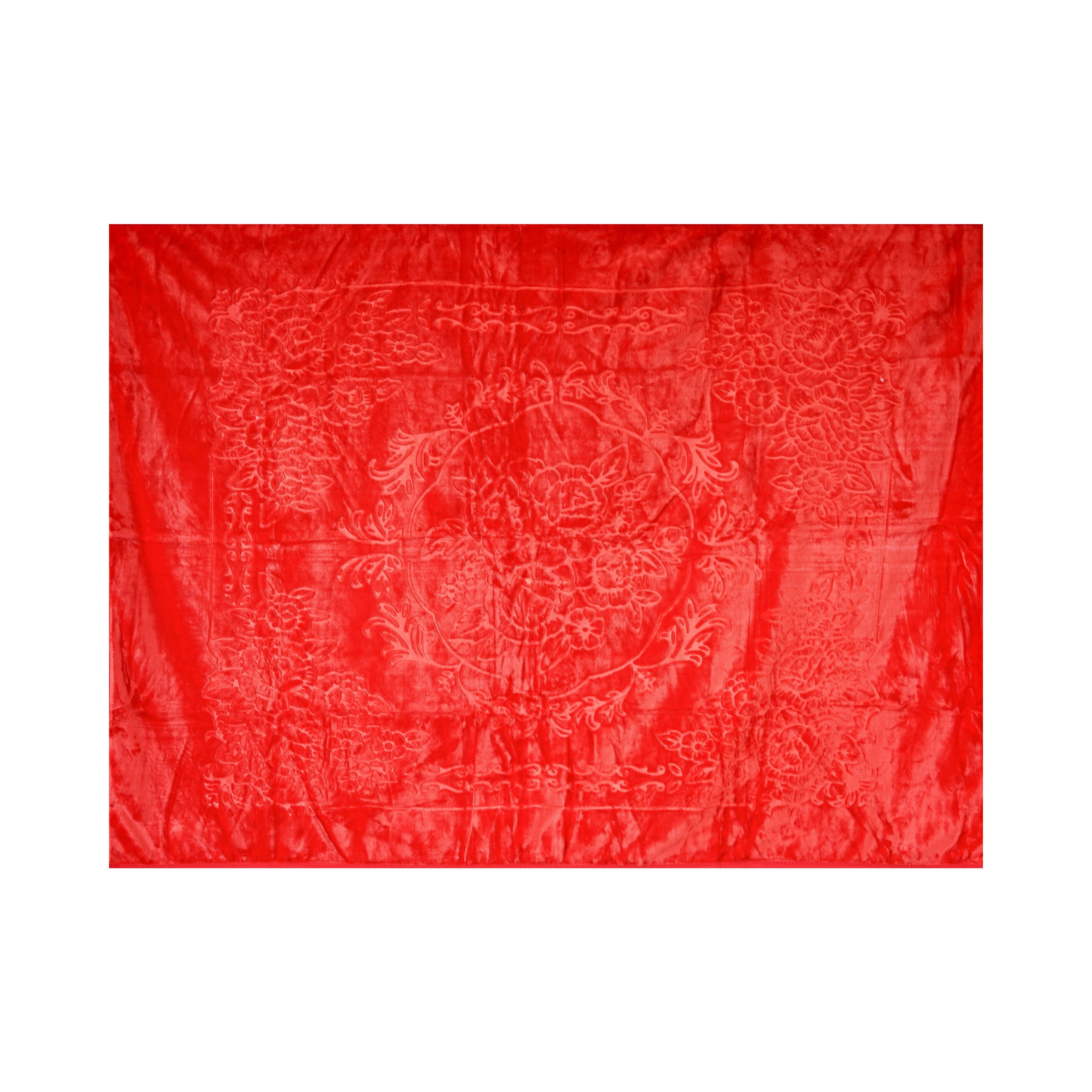 Wolldecke Extra Weich 160x220 cm, Blumen Muster Waschmaschinengeeignet, Almina