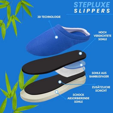 Best Direct® Stepluxe® Slippers Summer Slipper (2-tlg) Gel Schuh mit Bambusfasern, blau, 35-46, Mesh, atmungsaktiv
