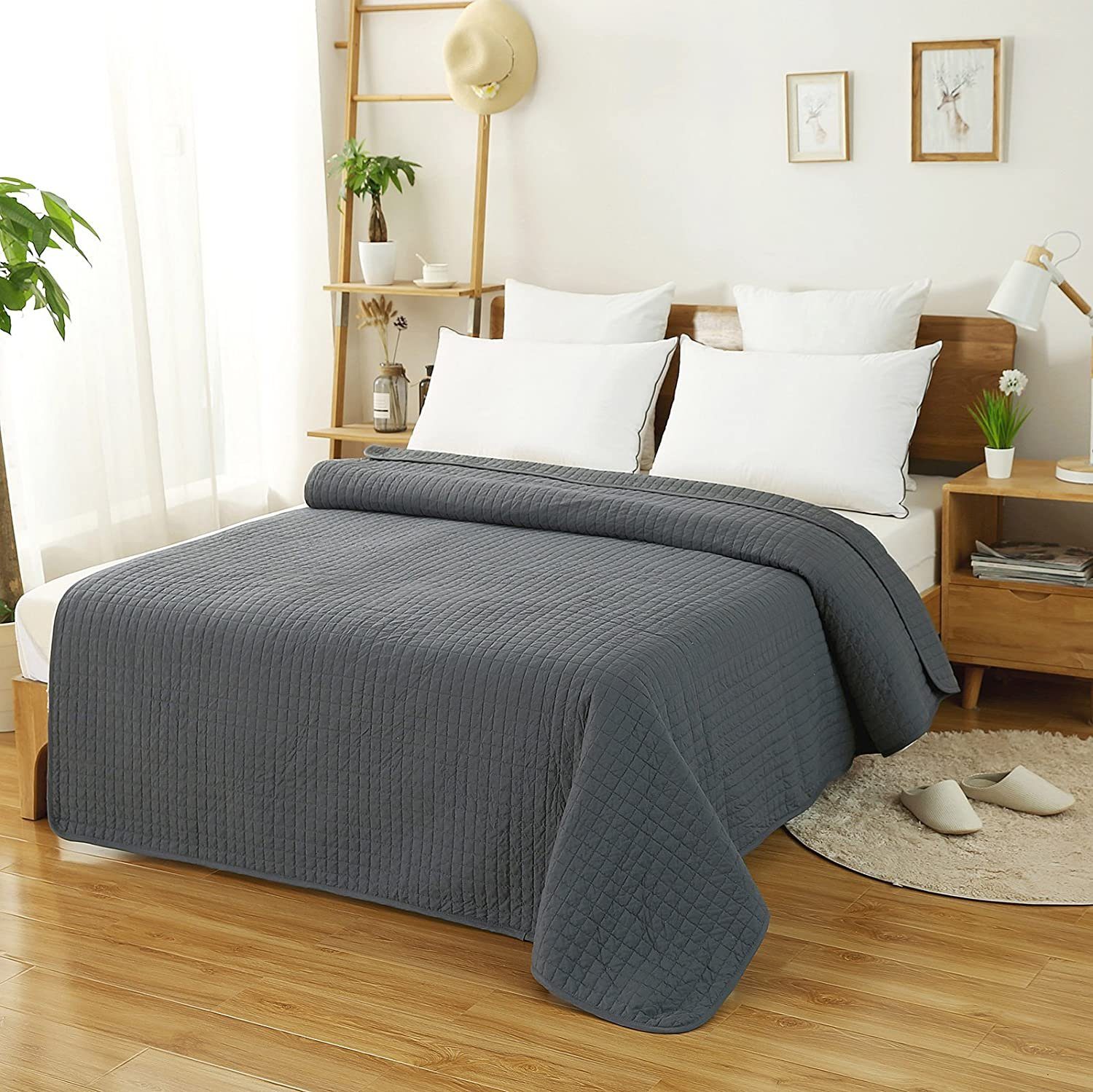 Tagesdecke, Woltu, Tagesdecke aus Polyester für Bett,grau online kaufen |  OTTO