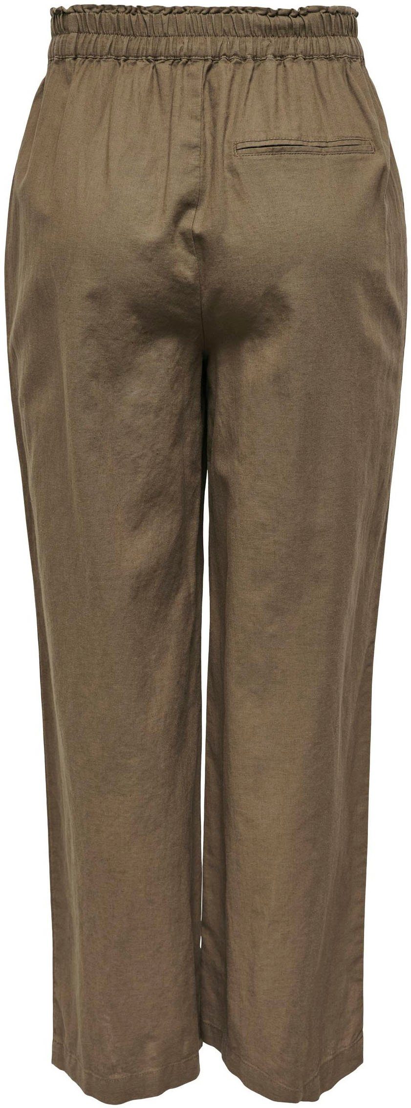 ONLY Leinenhose ONLTOKYO HW LINEN BLEND ST PANT, Sommerliche Web-Qualität  aus Leinen und Baumwolle