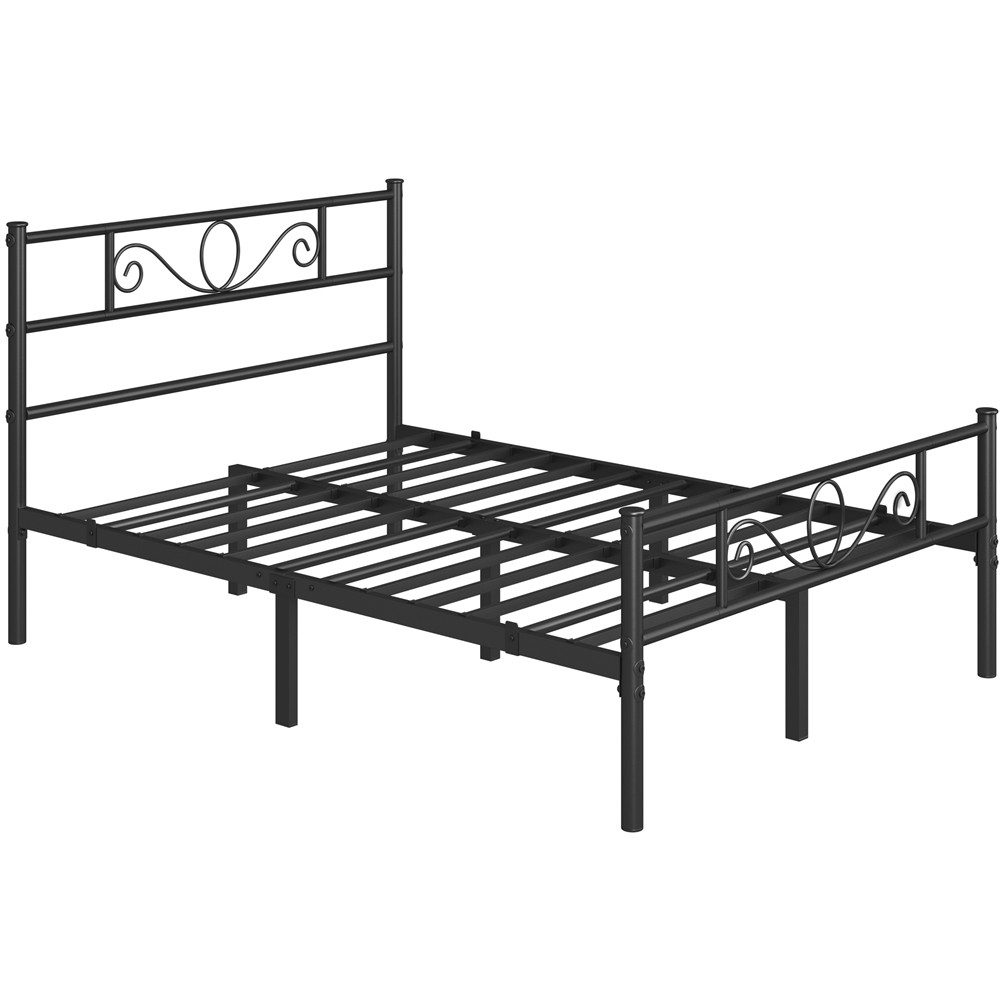 Yaheetech Bettgestell Metallbett mit Kopfteil, Einzelbett/Doppelbett günstig online kaufen