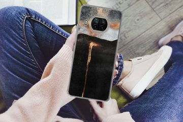 MuchoWow Handyhülle Abstrakt - Gold - Chic - Schwarz - Grau, Phone Case, Handyhülle Xiaomi Mi 10T Lite, Silikon, Schutzhülle