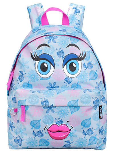 J.M. Inacio Freizeitrucksack Rucksack Motiv Face Gesicht Lippen Kiss Tasche Schultasche Schule