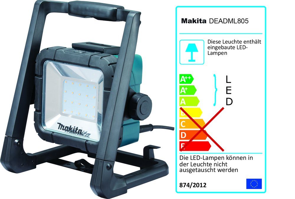 Makita Baustrahler DEADML805, LED, 2 Helligkeitsstufen