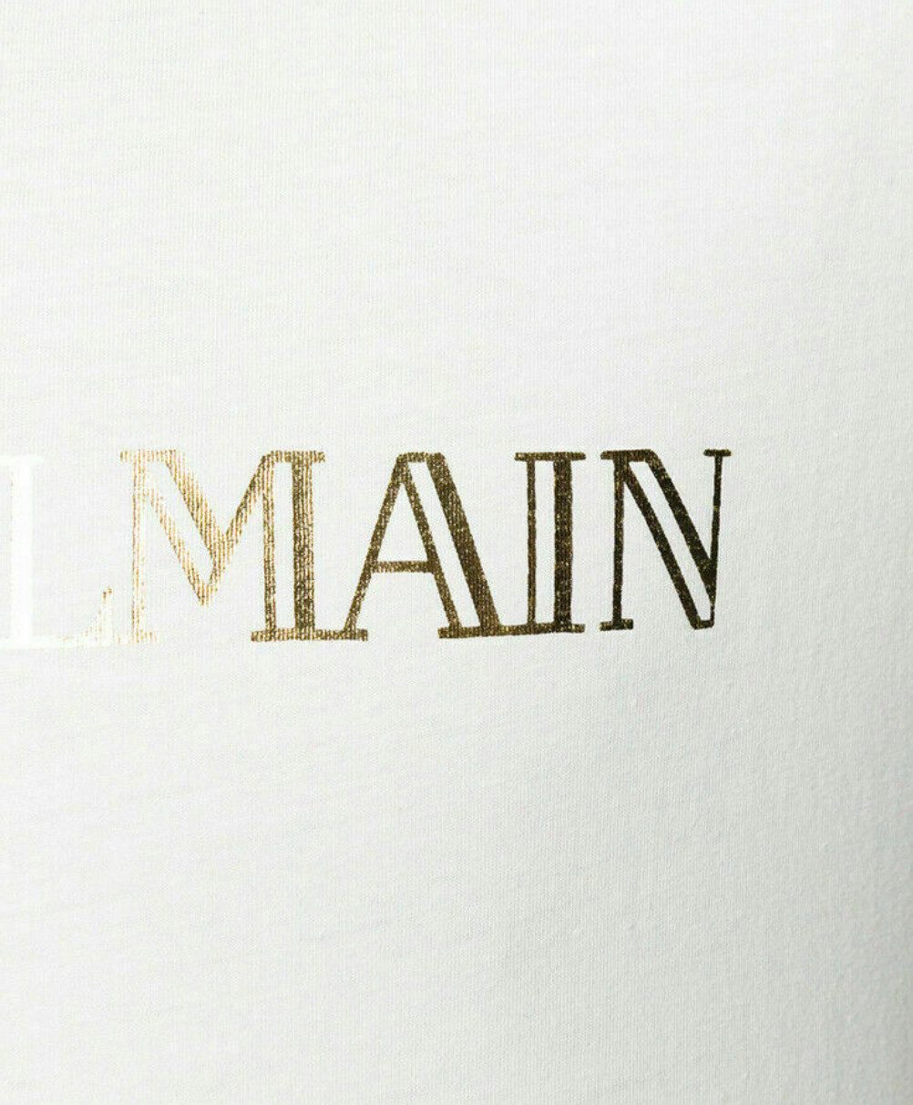 Balmain Paris T-Shirt Pierre Balmain Logo Baumwolle Top