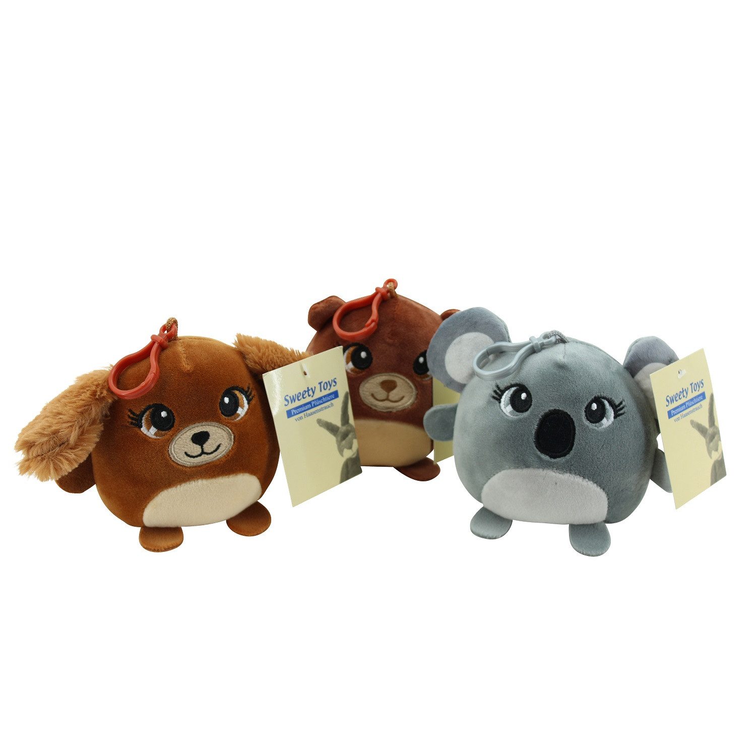 Sweety-Toys Kuscheltier Sweety Toys 14736 Kawaii 3er Set Kuscheltier: Koala, Hund und Bär 10cm (3-St)