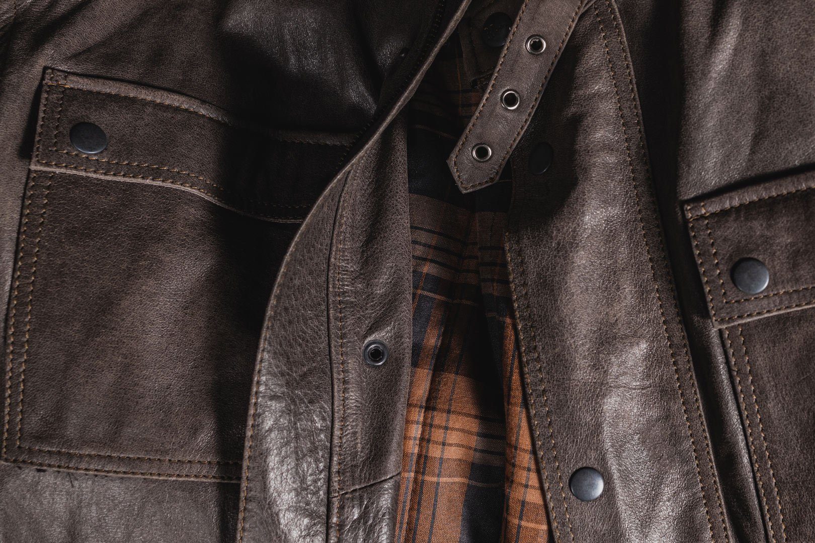 Black-Cafe London Motorradjacke Retro Motorradlederjacke