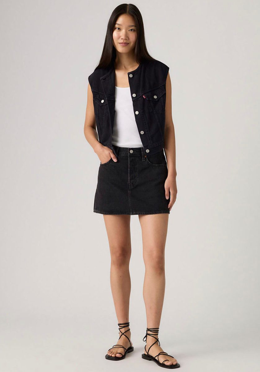 Levi's® Jeansrock ICON SKIRT mit Used-Effekten und ausgefransten Kanten