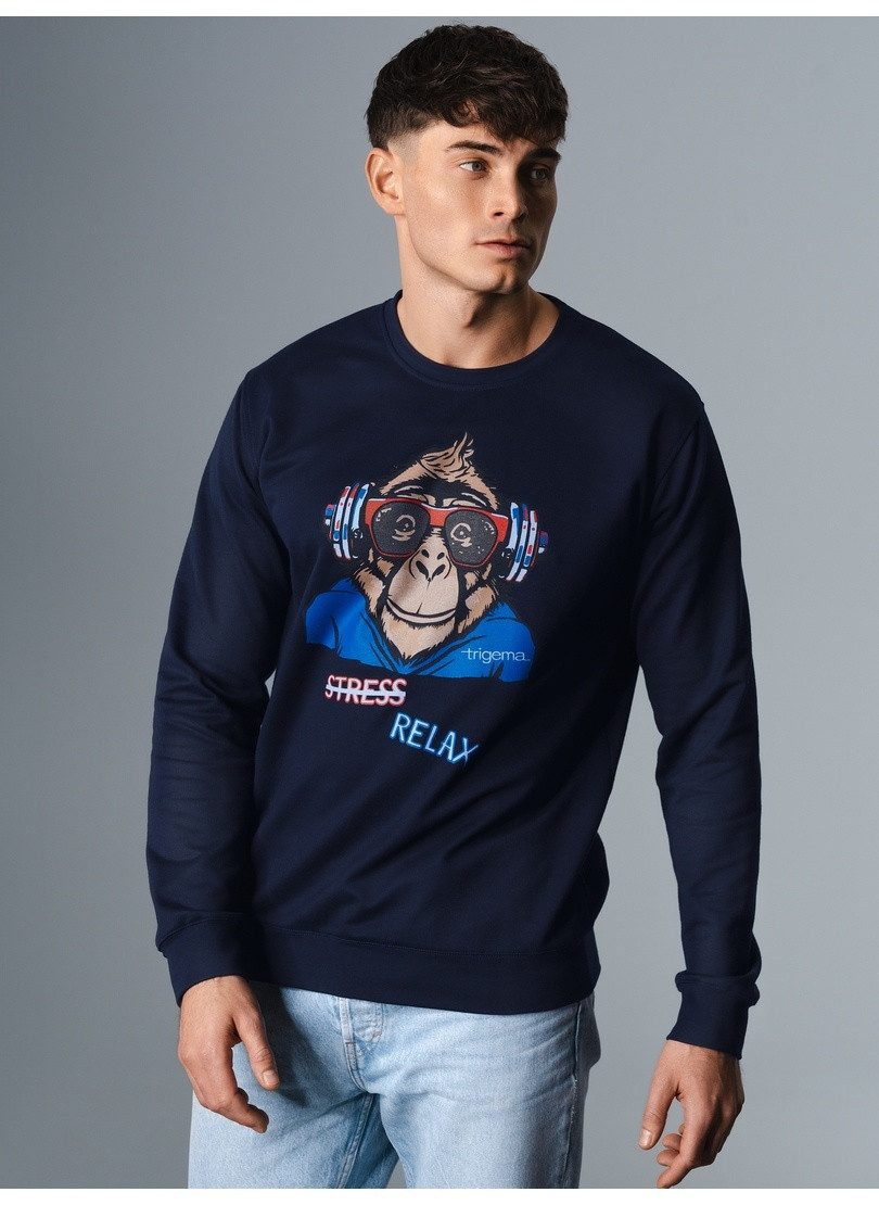 Trigema Sweatshirt TRIGEMA Sweatshirt mit lässigem Affen-Druckmotiv günstig online kaufen