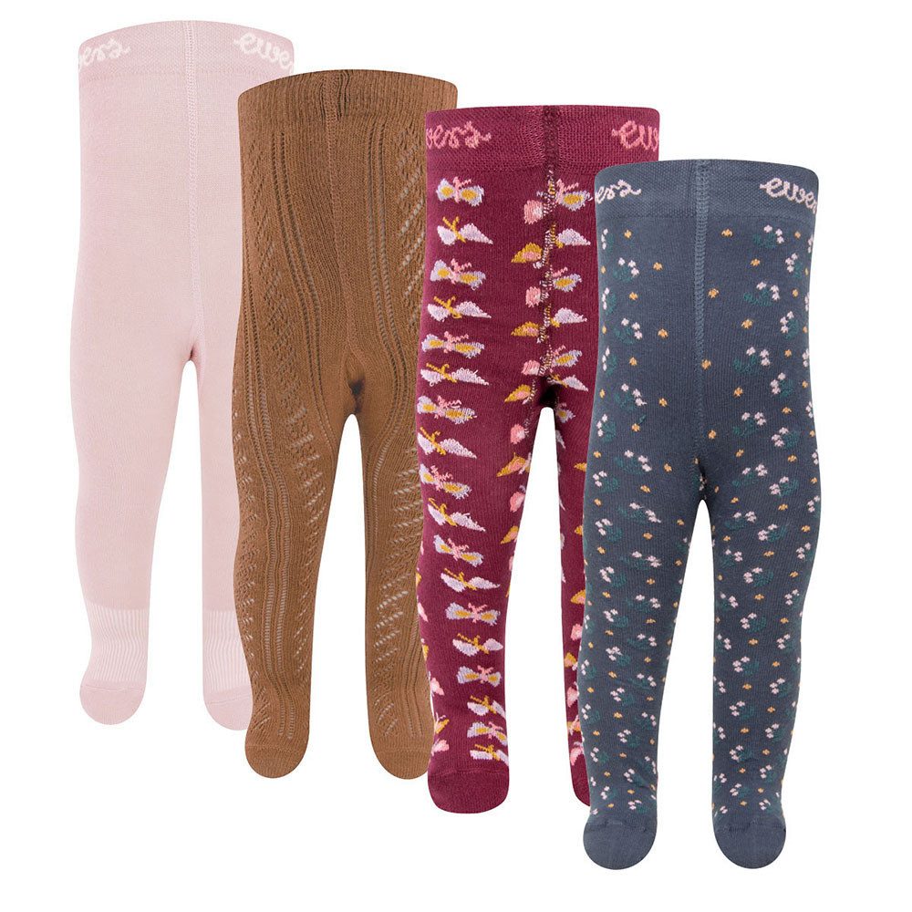 Ewers Strumpfhose Strumpfhose Sonderposten 4er Pack Mädchen (4 St. 4er-Pack) 80% Baumwolle, 17% Polyamid, 3% Elasthan