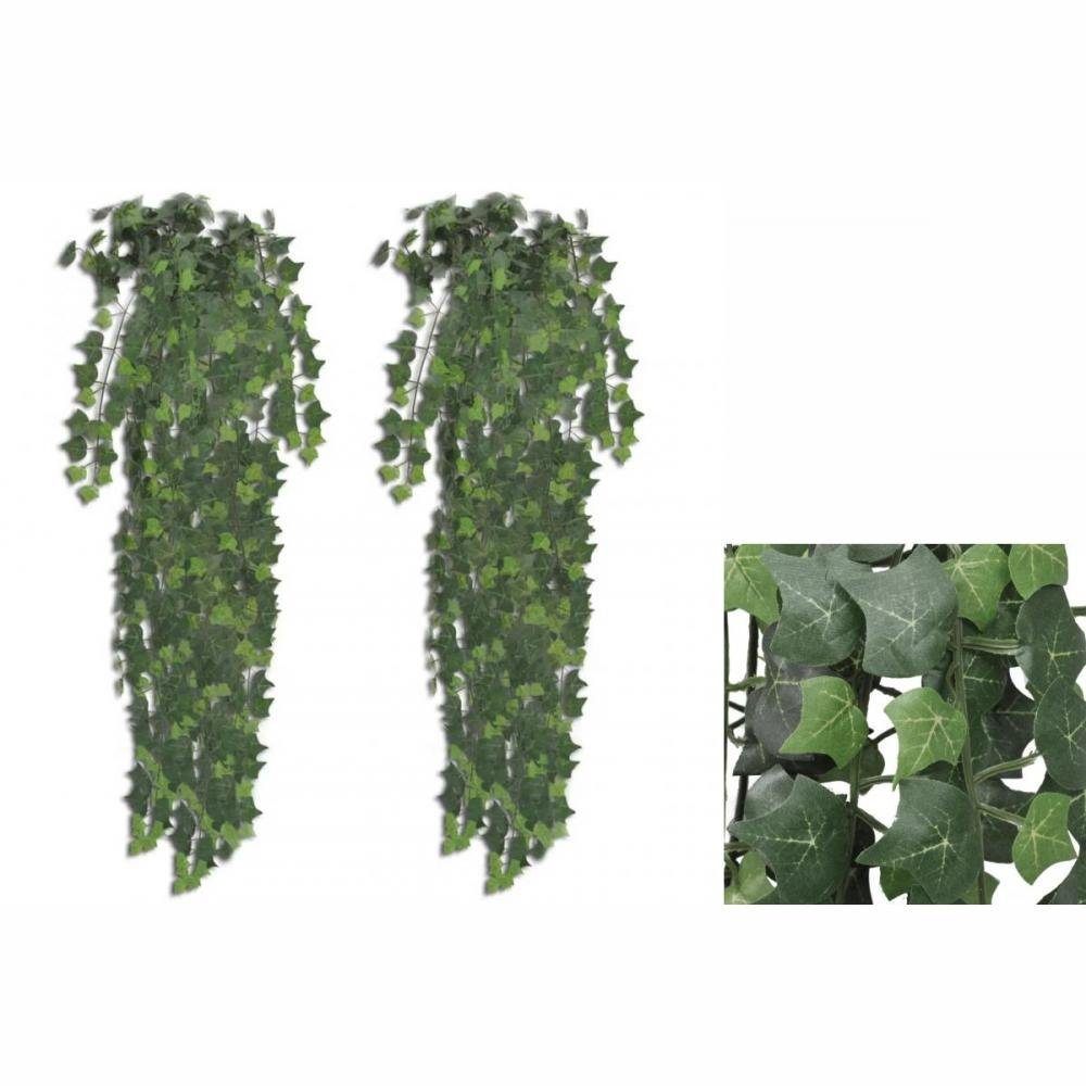 Künstliche Zimmerpflanze Künstlicher Efeu grün 90 cm 2 Stück Pflanze realistisch echt, vidaXL, Höhe 0 cm