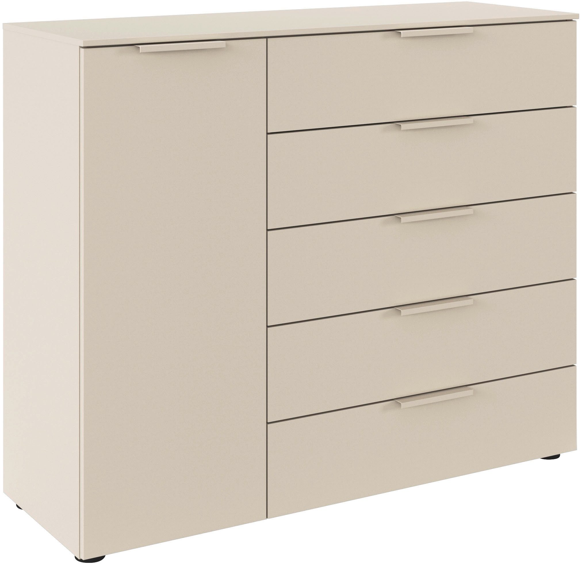 LeGer Home by Lena Gercke Kommode Kommode Sideboard Schubladen Türenkommode SERINA eleganter Eyecatcher, mit 5 Schubkästen und 1 Tür sowie Metallgriffen MADE IN GERMANY