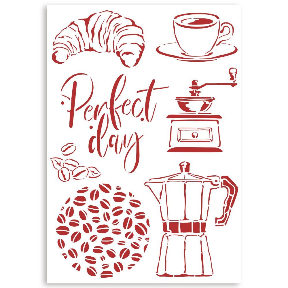 Stamperia Malschablone Schablone Perfect Day DIN A4 Online Kaufen 