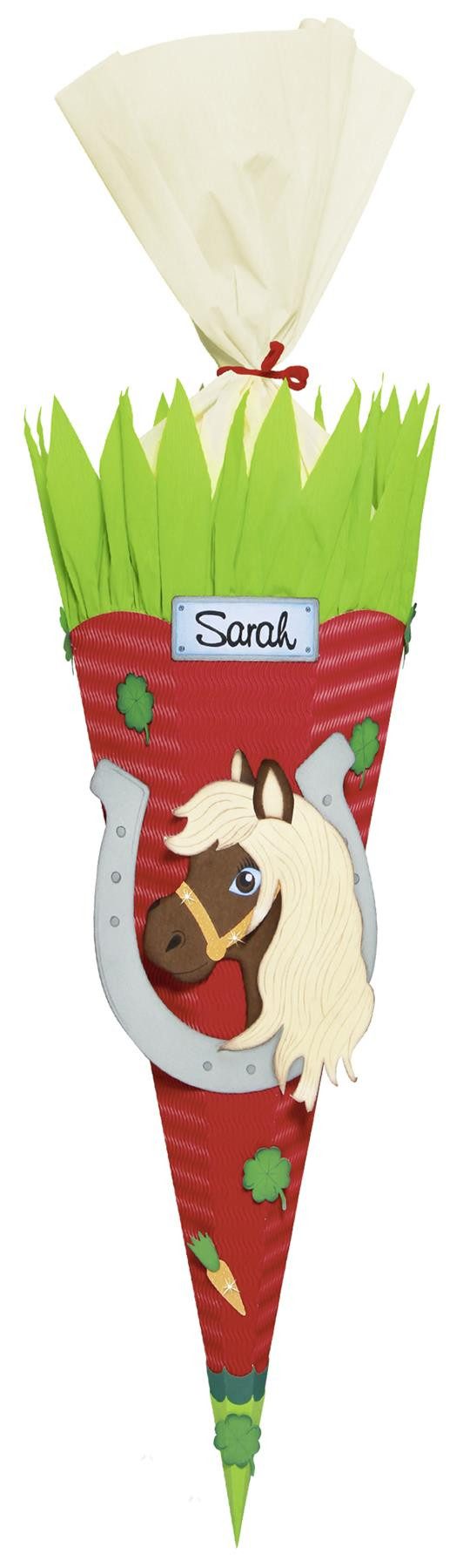 URSUS Schultüte URSUS Schultüten-Bastelset Pony - 68cm, Verschluss Krepp