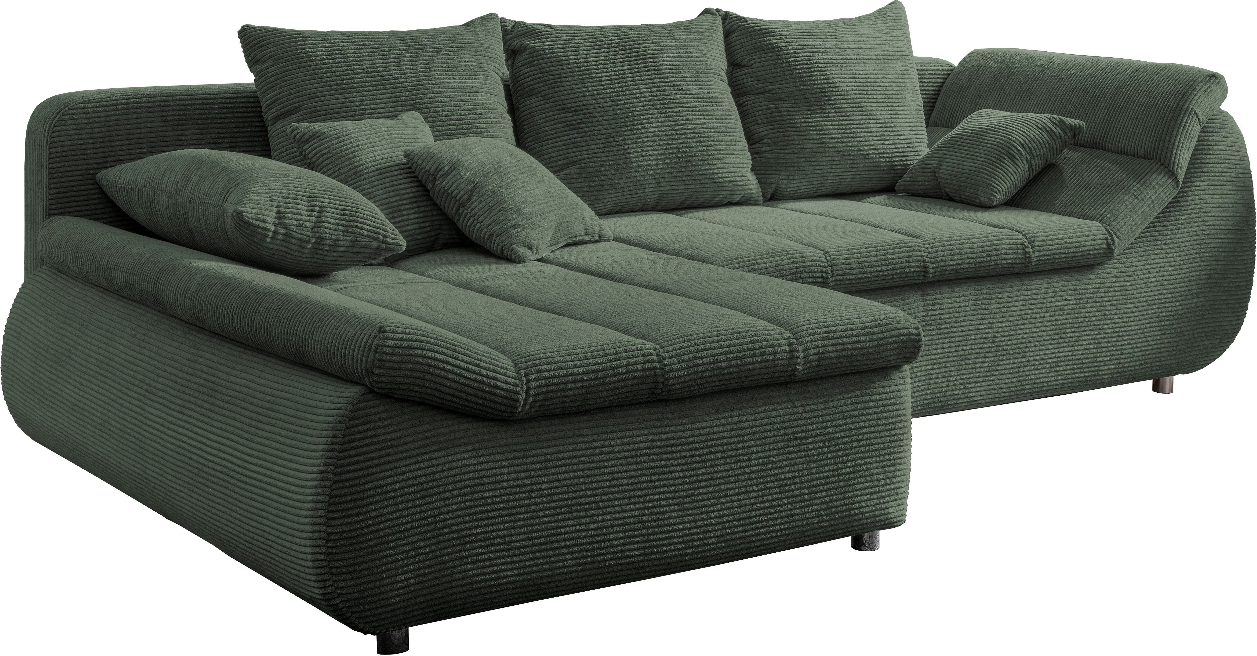 Home affaire Ecksofa Imola, bequem, aktuelle Steppung im Sitz, L-Form, Breite 270cm, wahlweise mit Bettfunktion