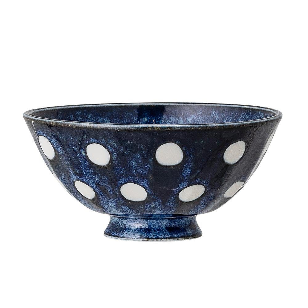 Bloomingville Schüssel Camellia Bowl, Blue, Porcelain, Schale 370ml Porzellan Müslischale Suppenschüssel dänisches Design, blau/weiß