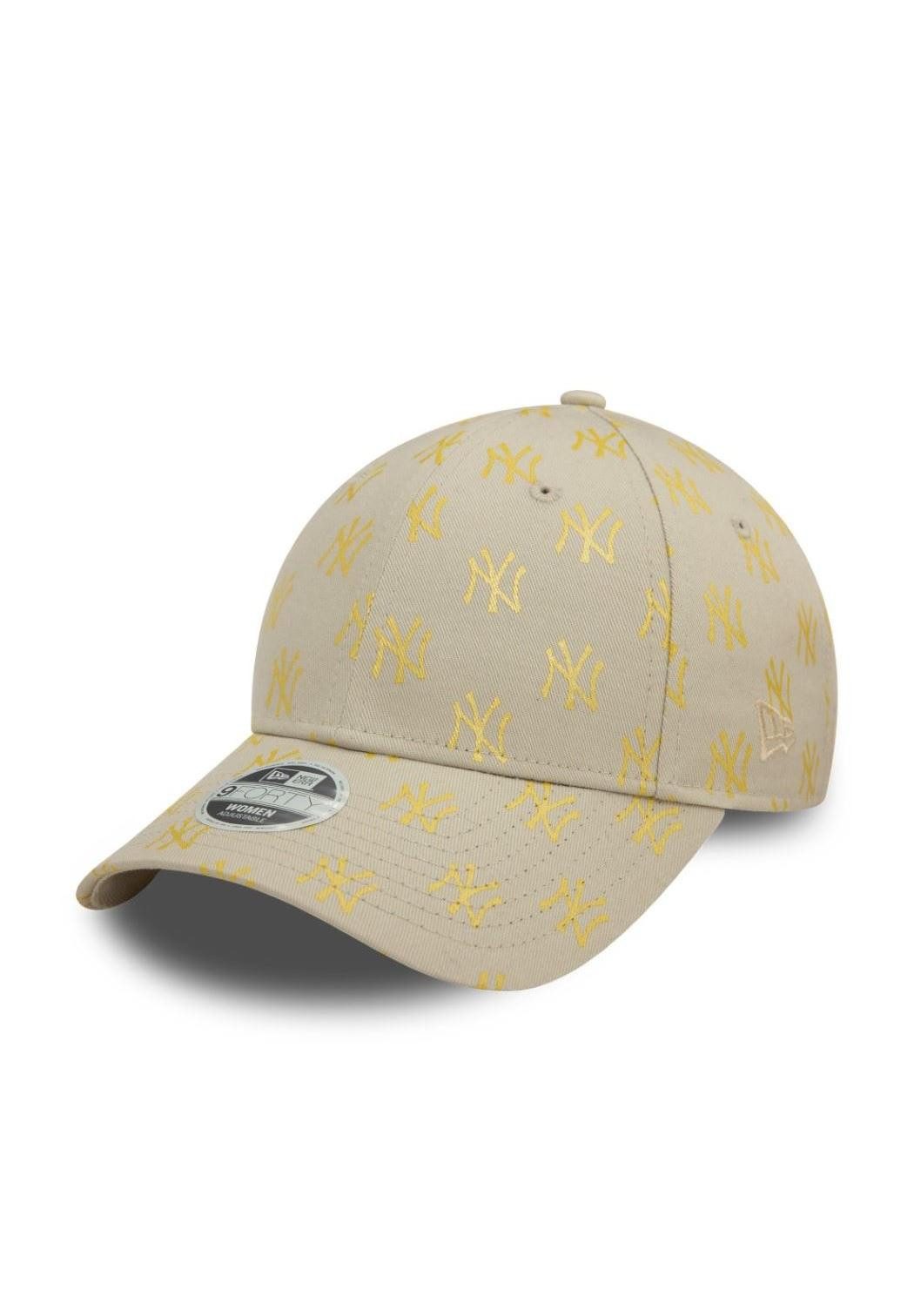Baseball Cap New York Yankees MLB Womens Metallic Mono Beige 9Forty Verstellbare Da