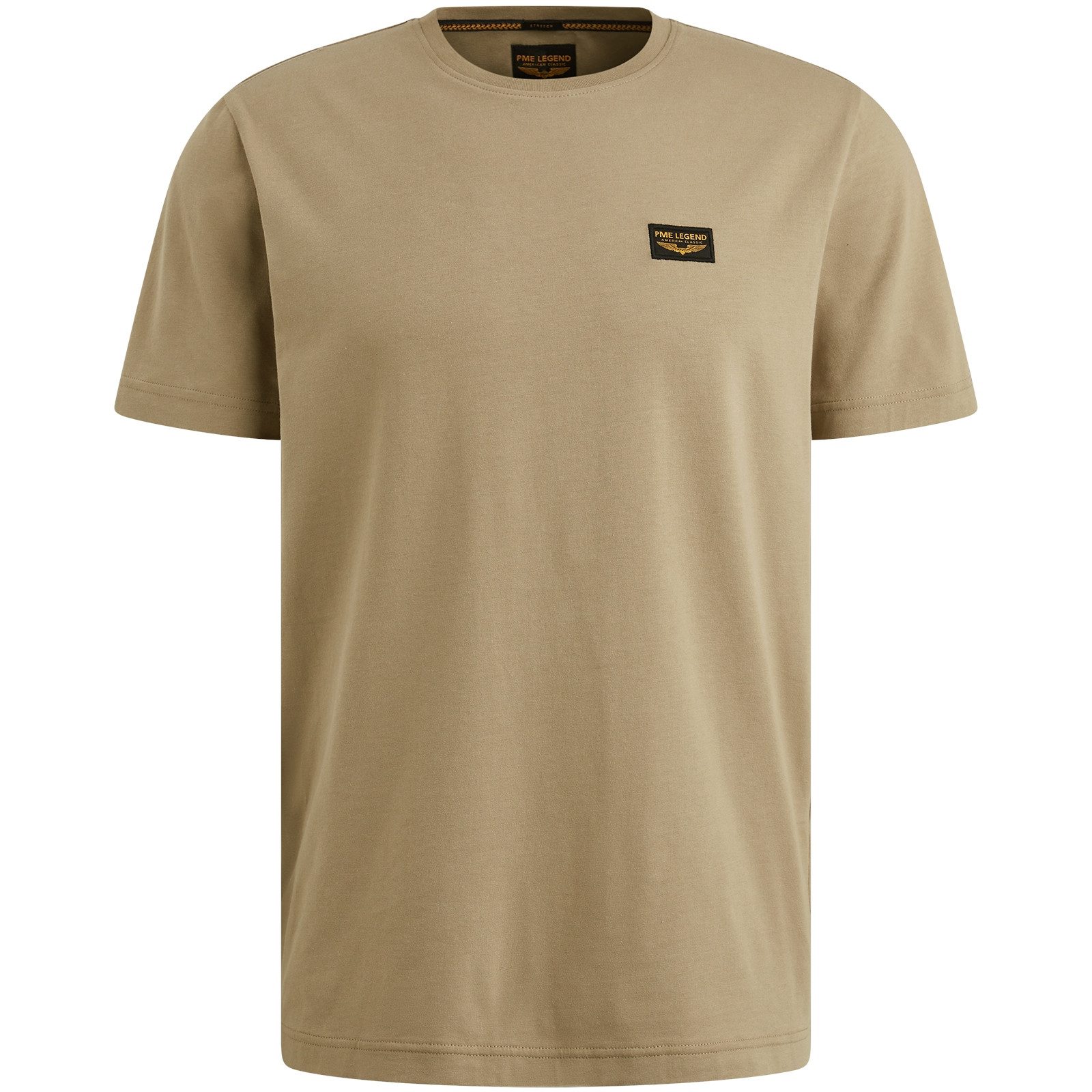 PME LEGEND T-Shirt - lässiges T-Shirt in Unifarbe mit Logo-Patch