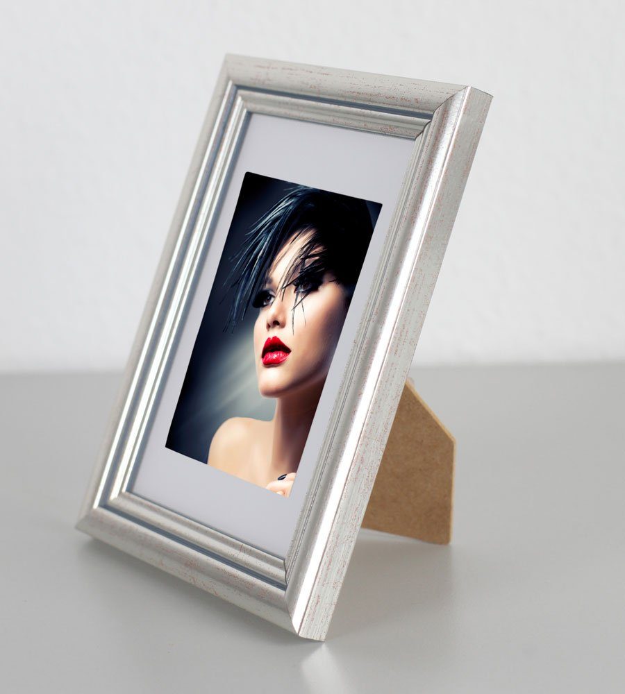 Silber Bilderrahmen Holz Acrylglas IDEAL Plexi Poster Foto Bilderrahmen Collage Wanddeko Rahmen Lifestyle Artos TREND