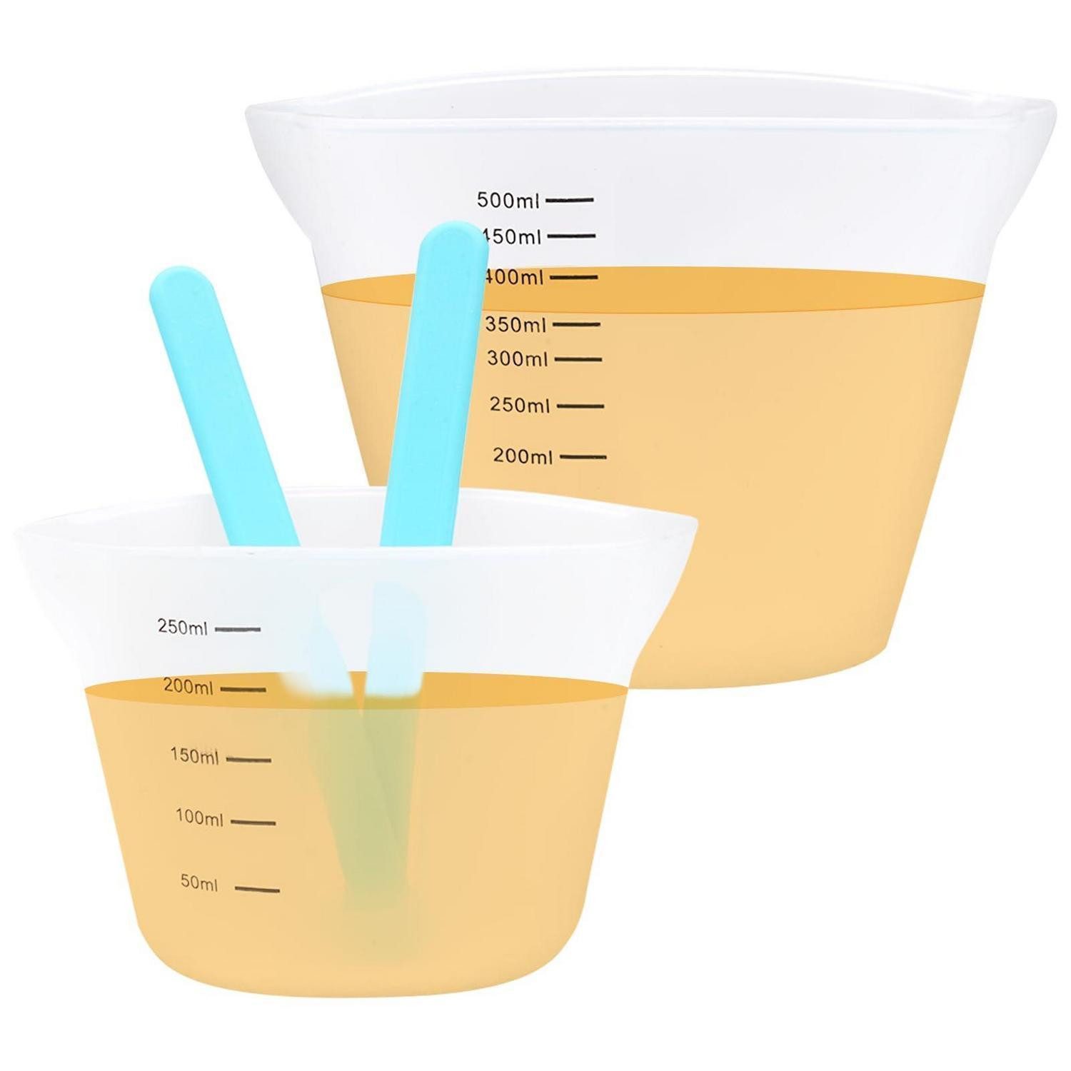 LuxusKollektion Messbecher Messbecher Silikon 250/500ml mit Rührstab, Kunststoff, (1-St)