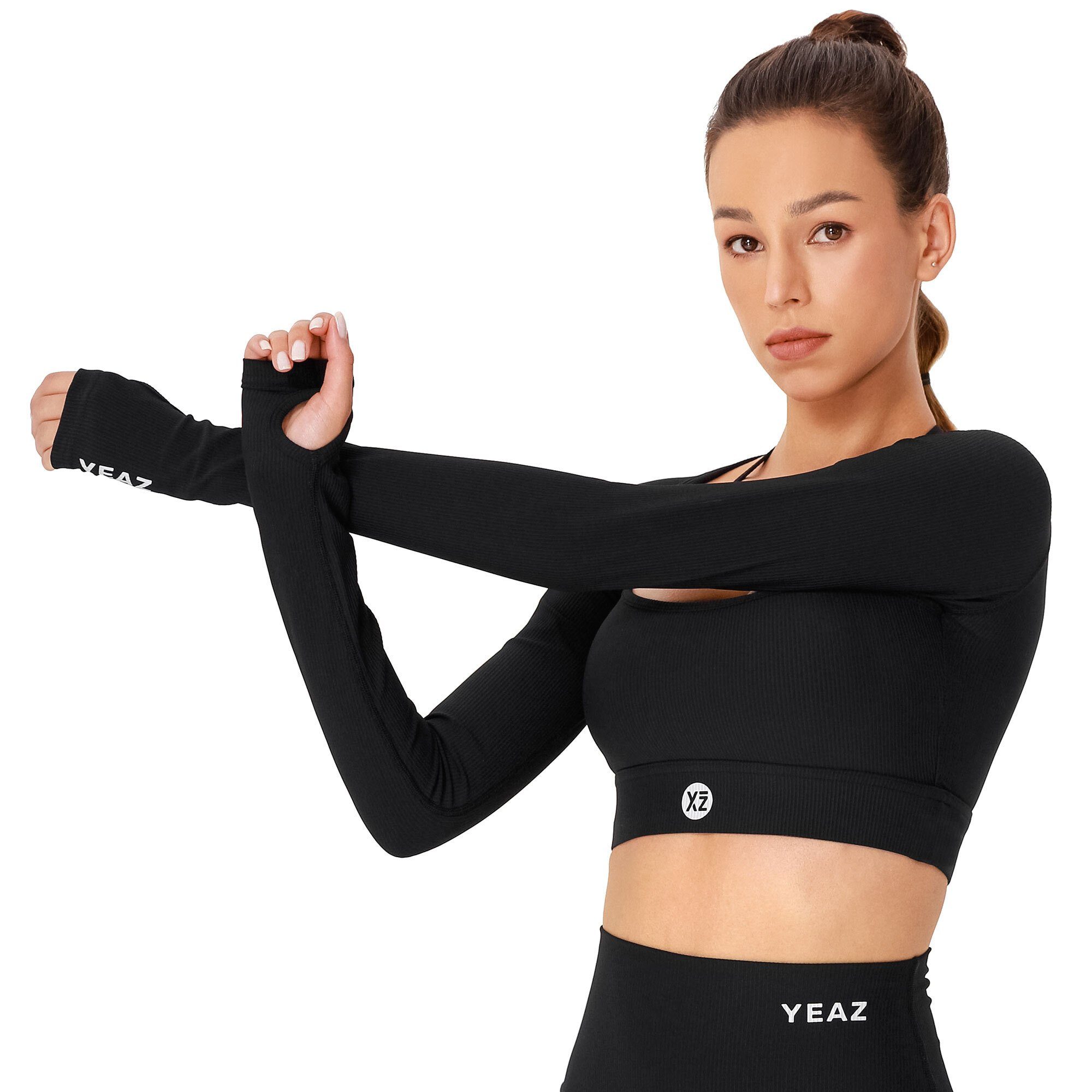 YEAZ Yogatop CLUB LEVEL Long Top (1-tlg) Perfekt für Workouts, Yoga, Fitness & Joggen