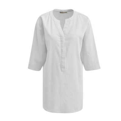 Smith & Soul Tunika Cotton Linen Tunika Blouse - white