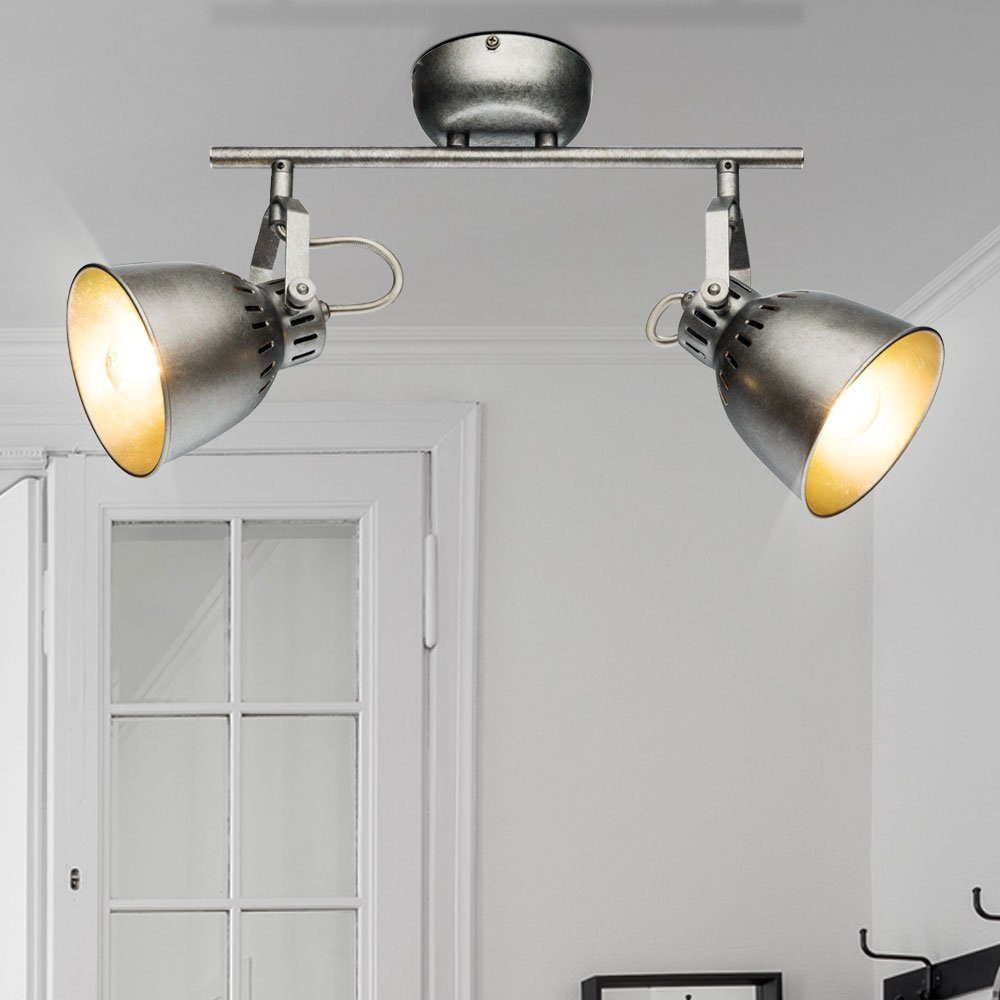 etc-shop LED Deckenleuchte, Leuchtmittel nicht inklusive, RETRO Decken Spot Lampe Wohn Ess Zimmer Strahler Leuchte schwenkbar