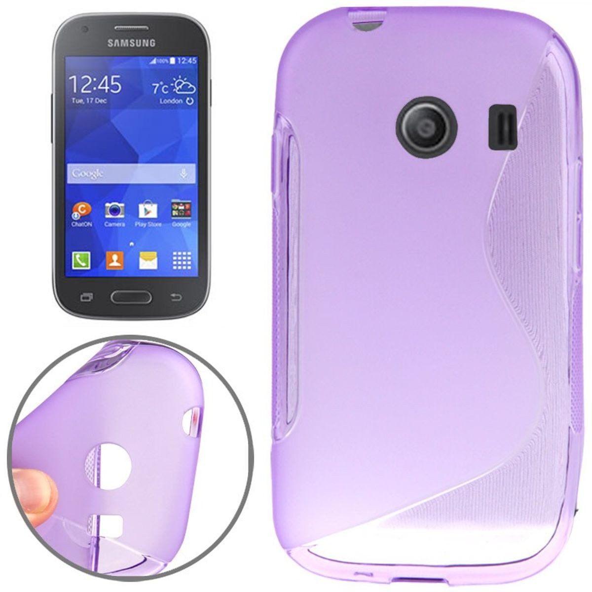 König Design Handyhülle Samsung Galaxy Ace Style, Samsung Galaxy Ace Style Handyhülle Backcover Violett
