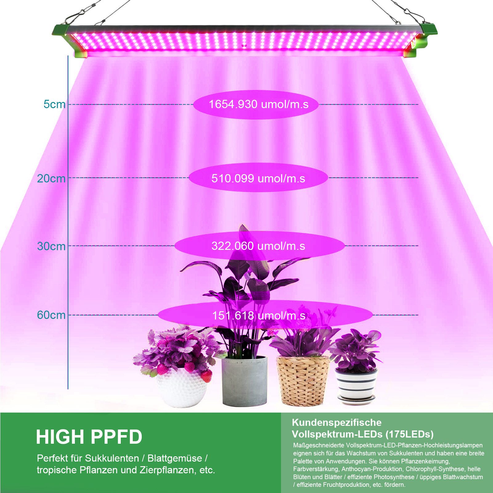 Jibenhome Pflanzenlampe LED-Wachstumslicht,Dimmbar 226 LEDs,2er-Set mit günstig online kaufen