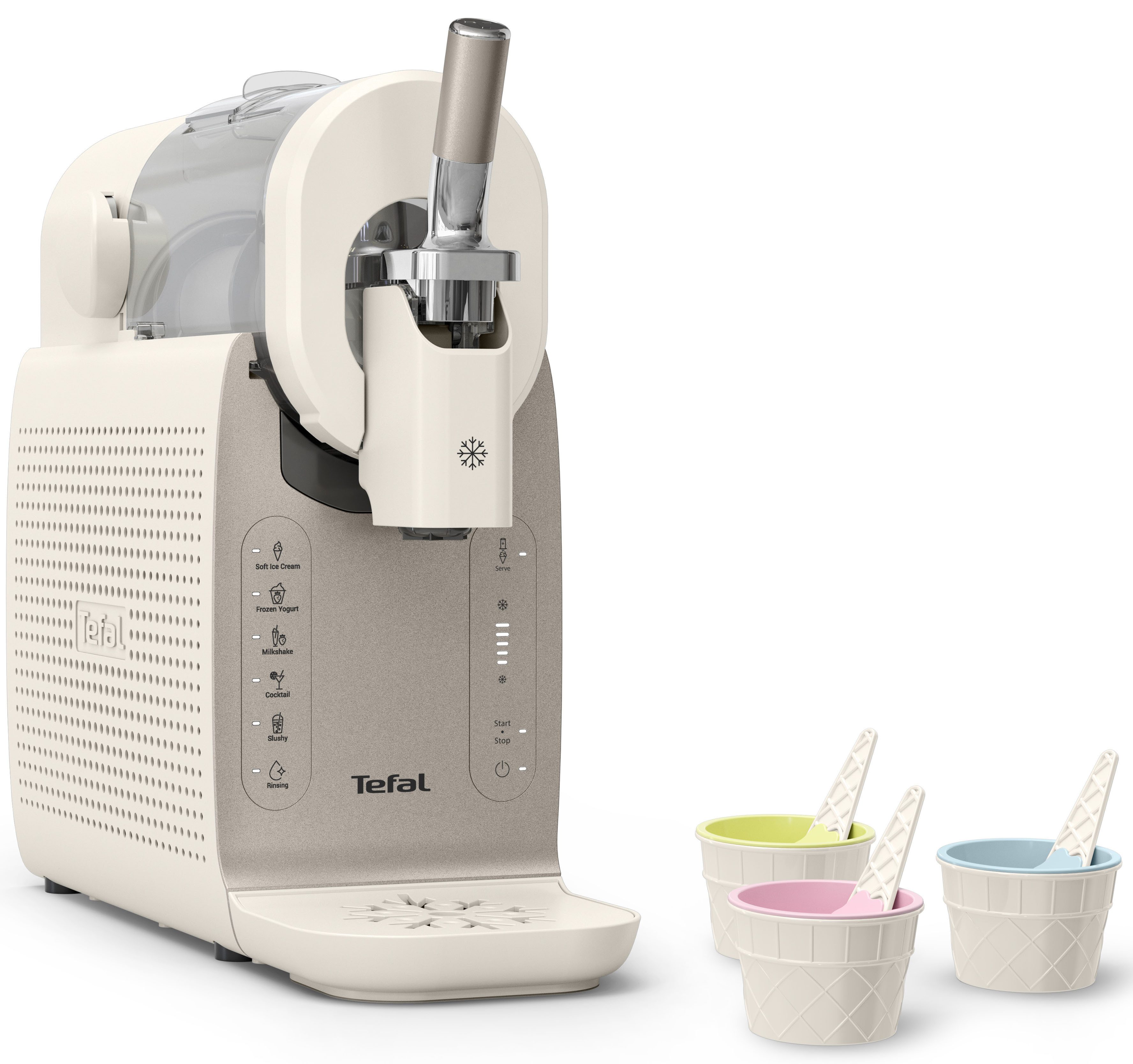 Tefal Slush-Eismaschine Freezi, 5 Automatikprogramme, 8 Portionen in einer Zubereitung, Spülprogramm