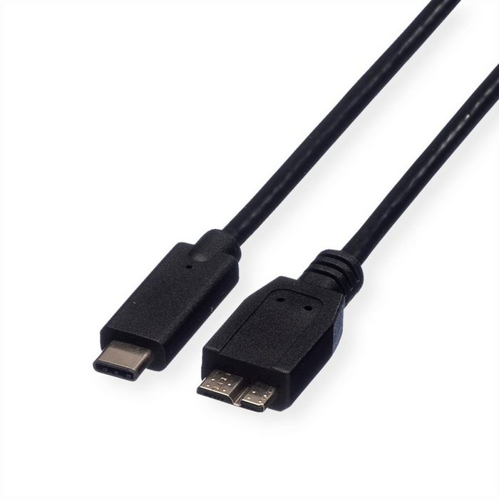 ROLINE USB 3.2 Gen 1 Kabel C-Micro B ST/ST USB-Kabel USB Typ C (USB-C) Männlich (Stecker) USB 3 Typ Micro B Männlich (Stecker) (50.0 cm)