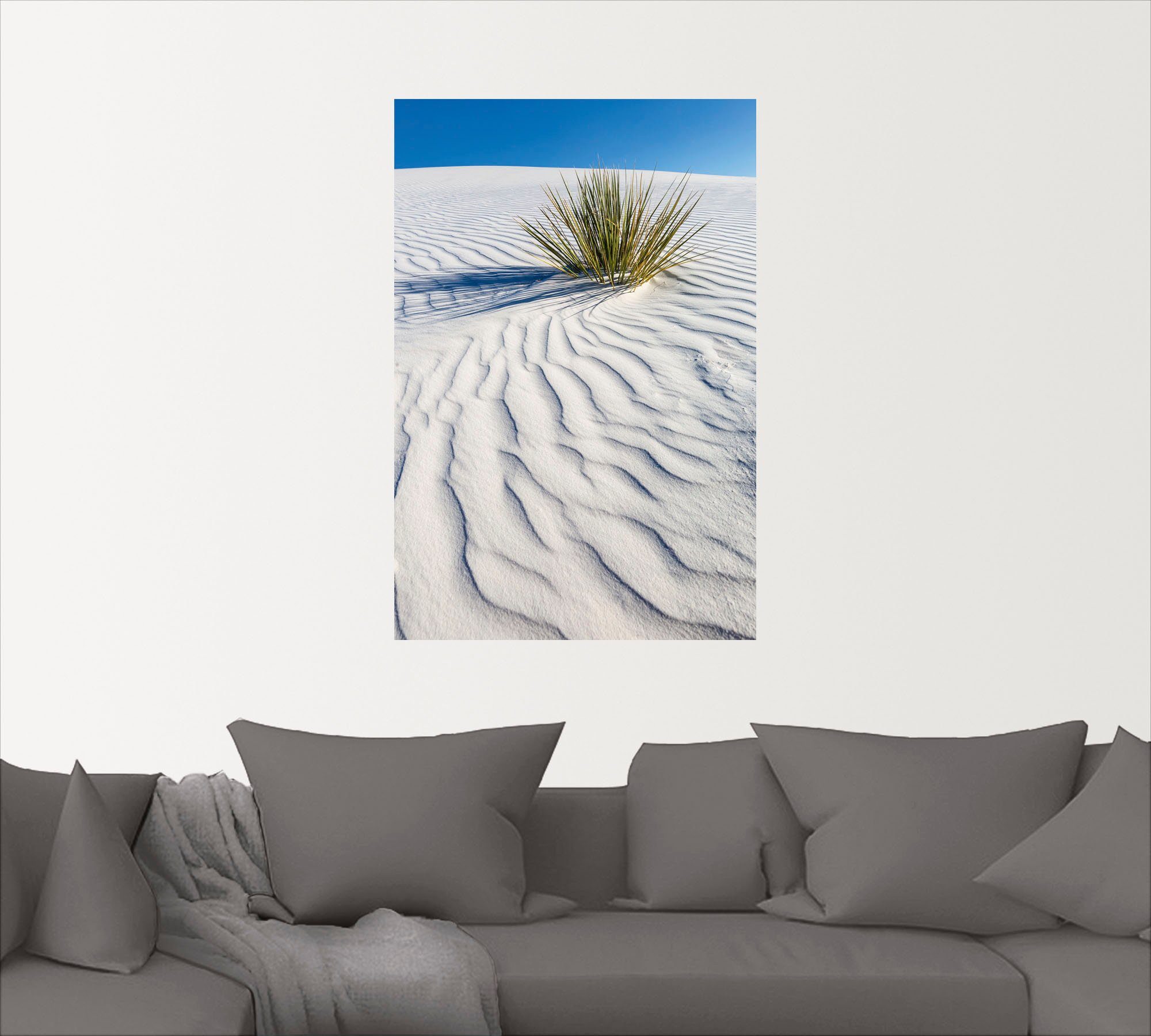 Dünen Leinwandbild, versch. Poster Wüstenbilder Sands, Größen als Artland oder St), in (1 White Wandaufkleber Wandbild Alubild,