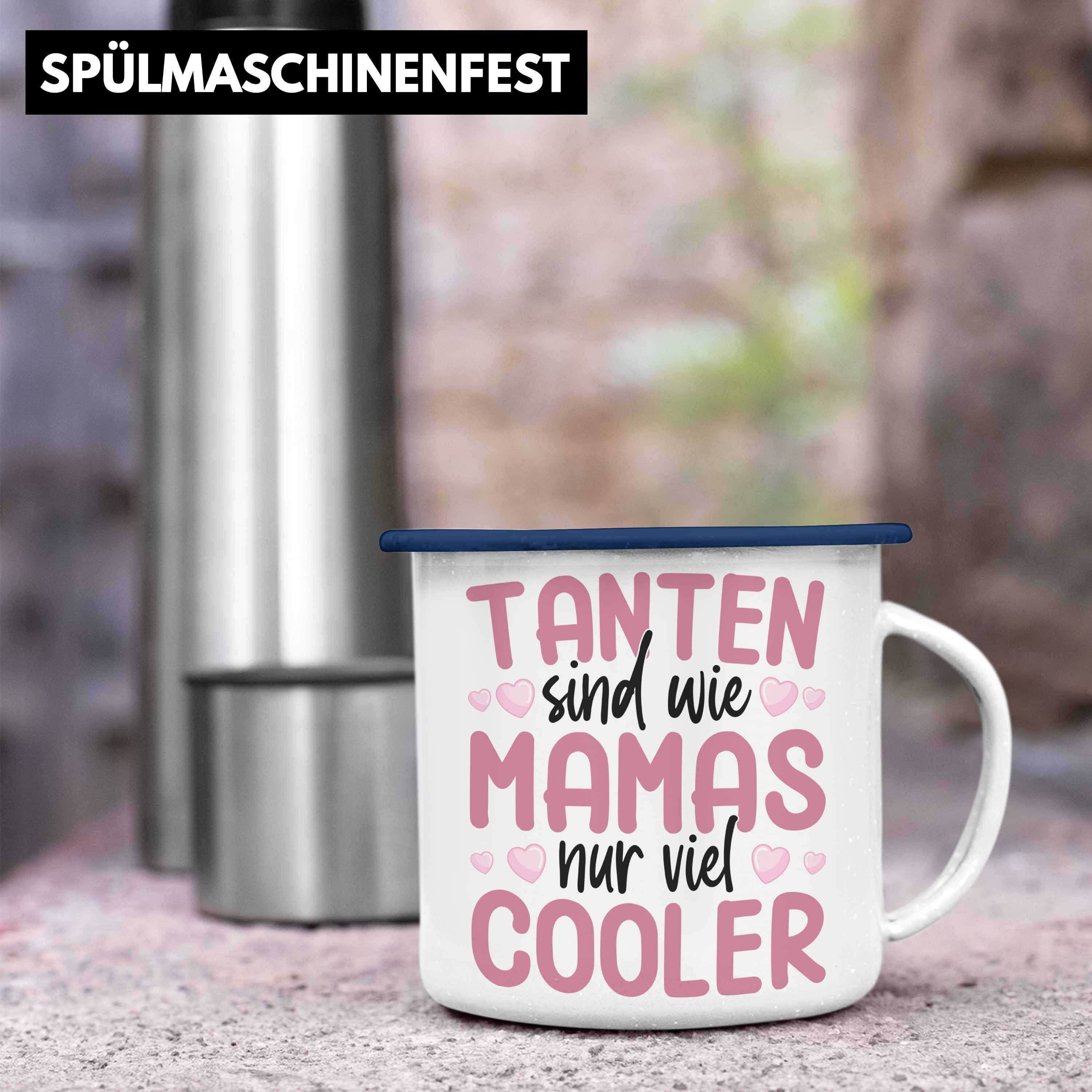 Geschenk - Emaille Nichte Sind Thermotasse Trendation Viel von Tanten der Tante Welt Tante Beste Nur Blau Tasse Geschenkidee Cooler Trendation Lustig Wie Mamas Beste Spruch