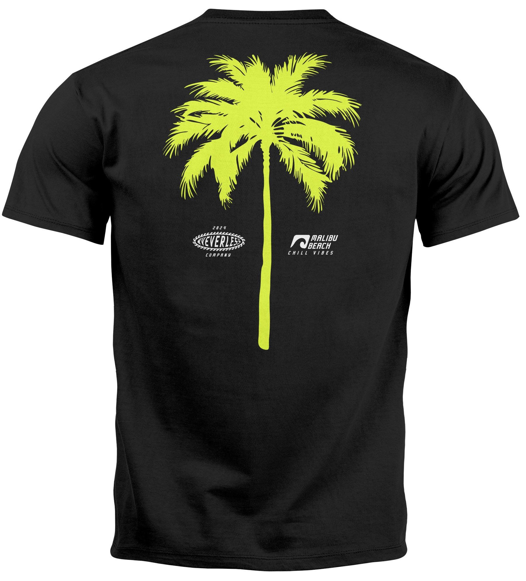 Neverless Print-Shirt Herren T-Shirt mit Palmen-Print Baumwollstoff und Gra günstig online kaufen