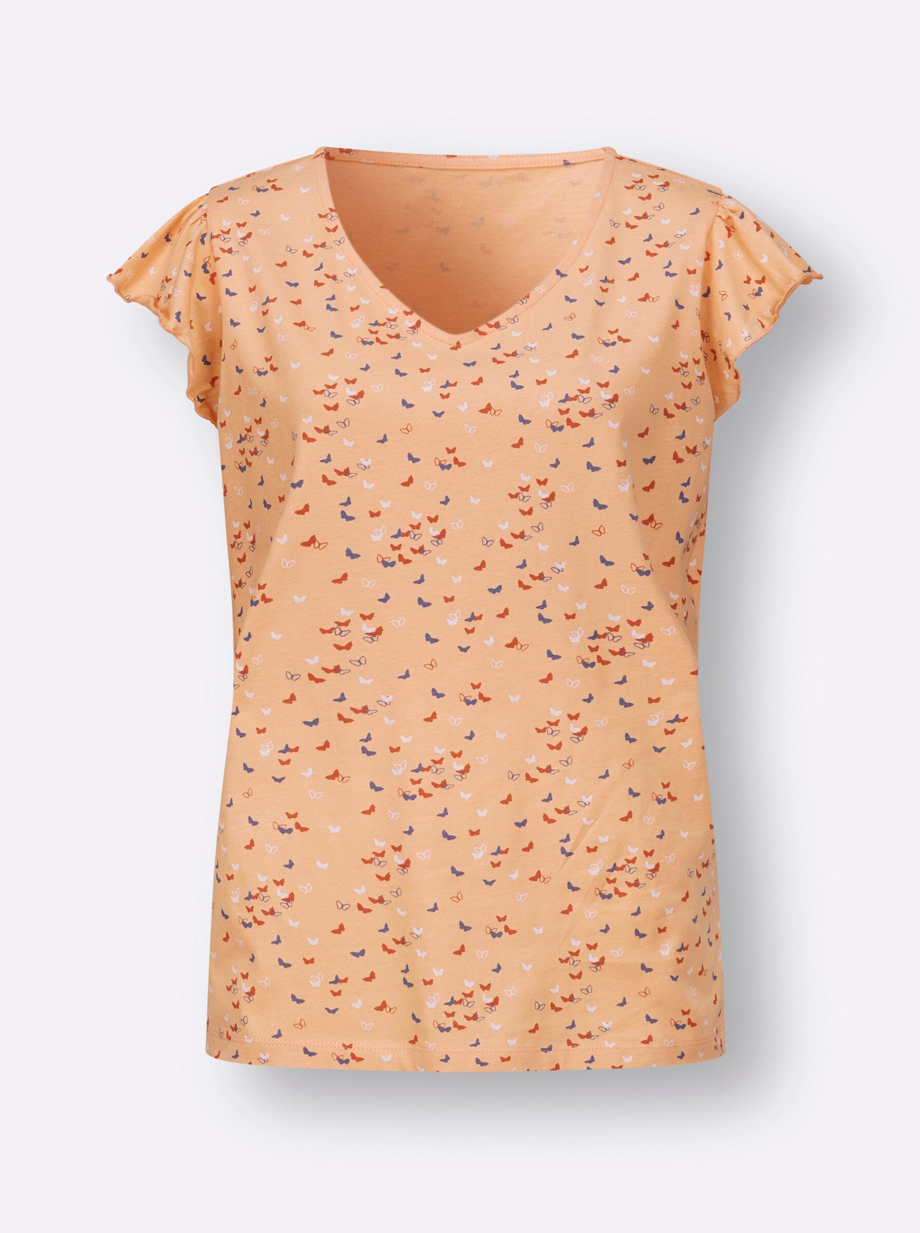 Sieh an! T-Shirt apricot-papaya-bedruckt