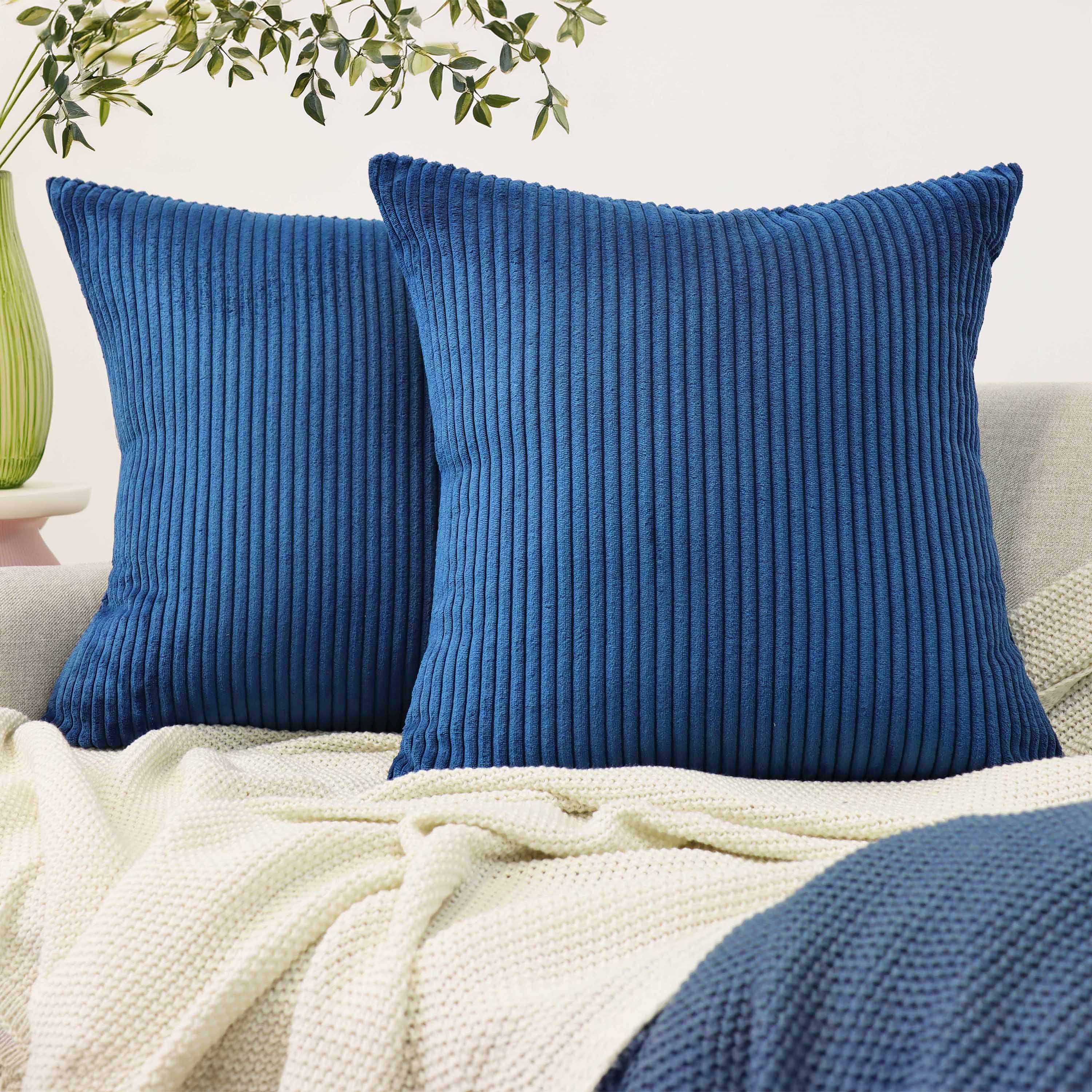 Amilian Dekokissen Sofakissen Couchkissen 2er Set - mit Füllung und Kissenbezug, weich, Hotelverschluss, formstabil