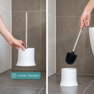 bremermann WC-Reinigungsbürste 2er Set WC-Bürste, Kunststoff, inkl. Ersatzbürstenkopf, weiß