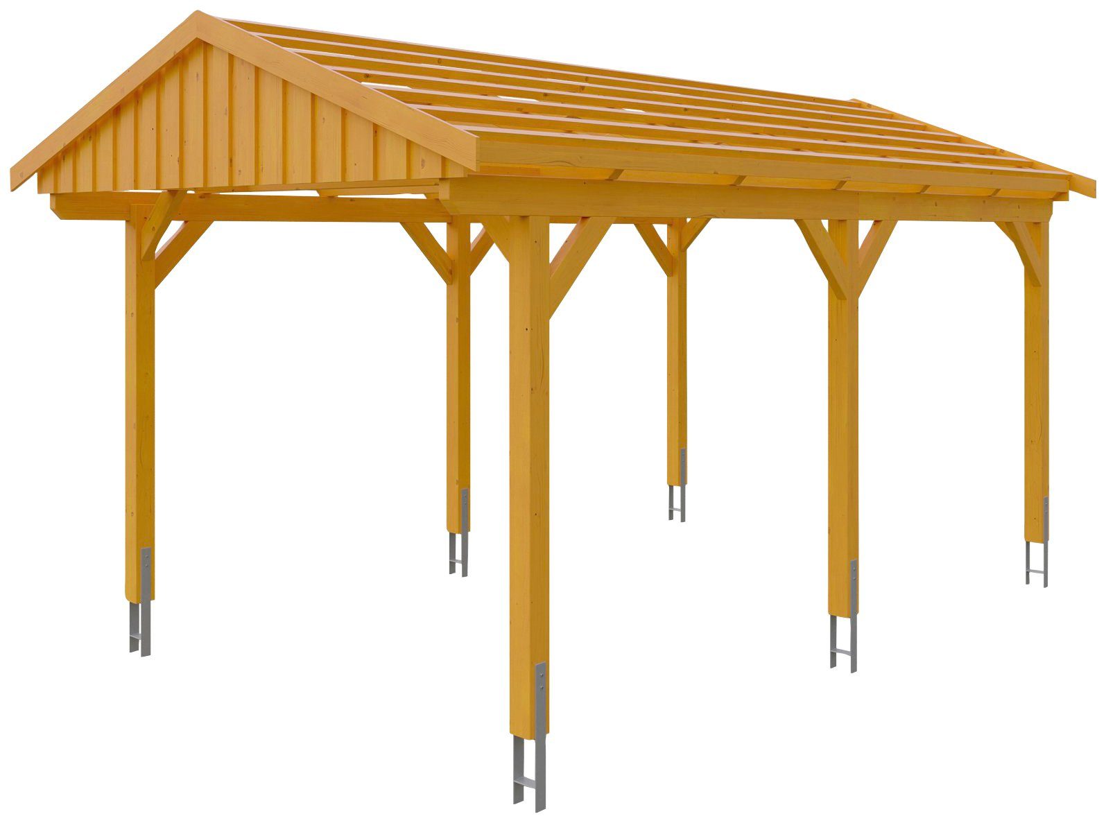 Skanholz Einzelcarport Fichtelberg, BxT: 317x566 cm, 273 cm Einfahrtshöhe, mit Dachlattung