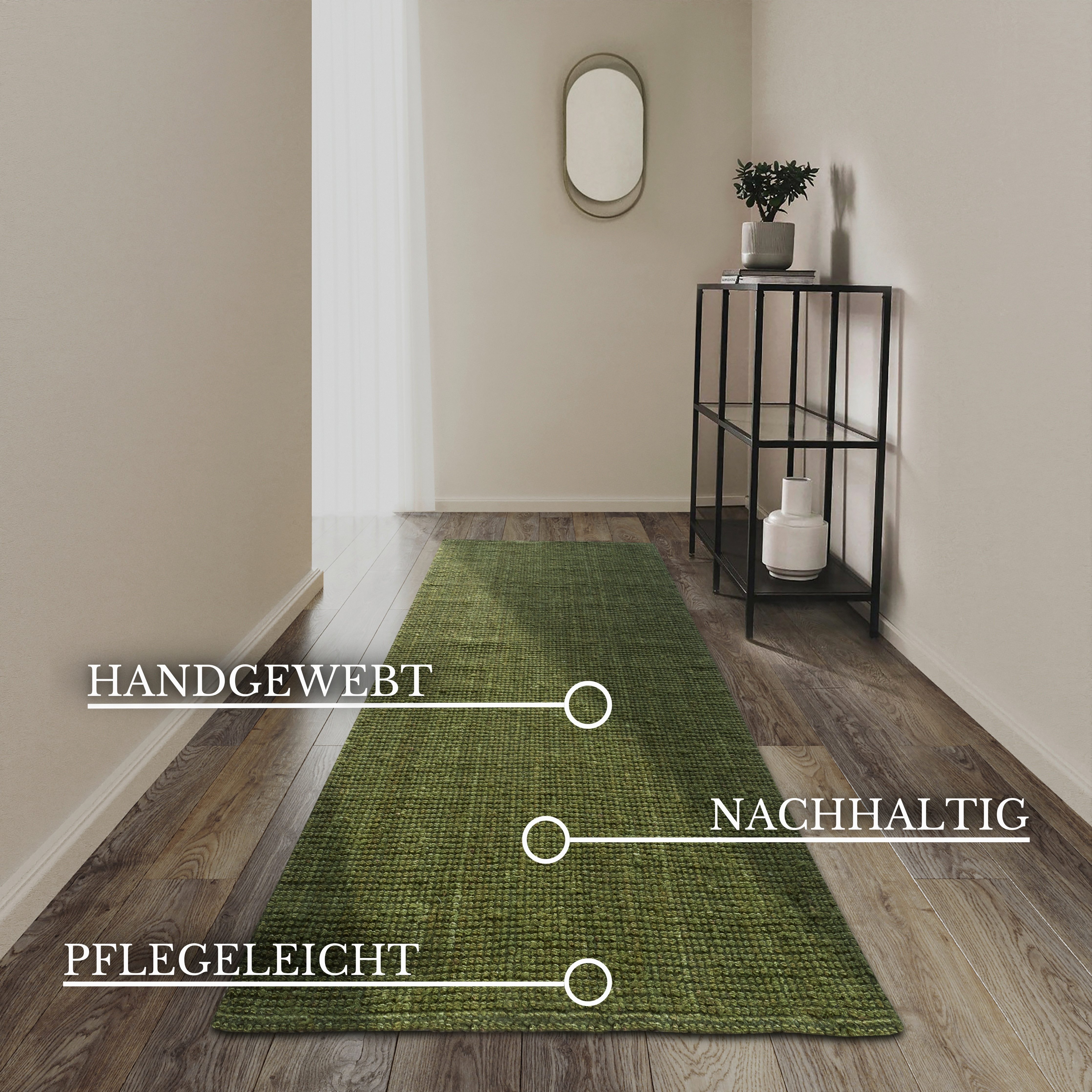 Villeroy & Boch Teppich Rosalie Juteteppich, rechteckig, Höhe: 10 mm, Läufer, 100% Jute, Natur, Wohnzimmer, Esszimmer, Schlafzimmer, GRS