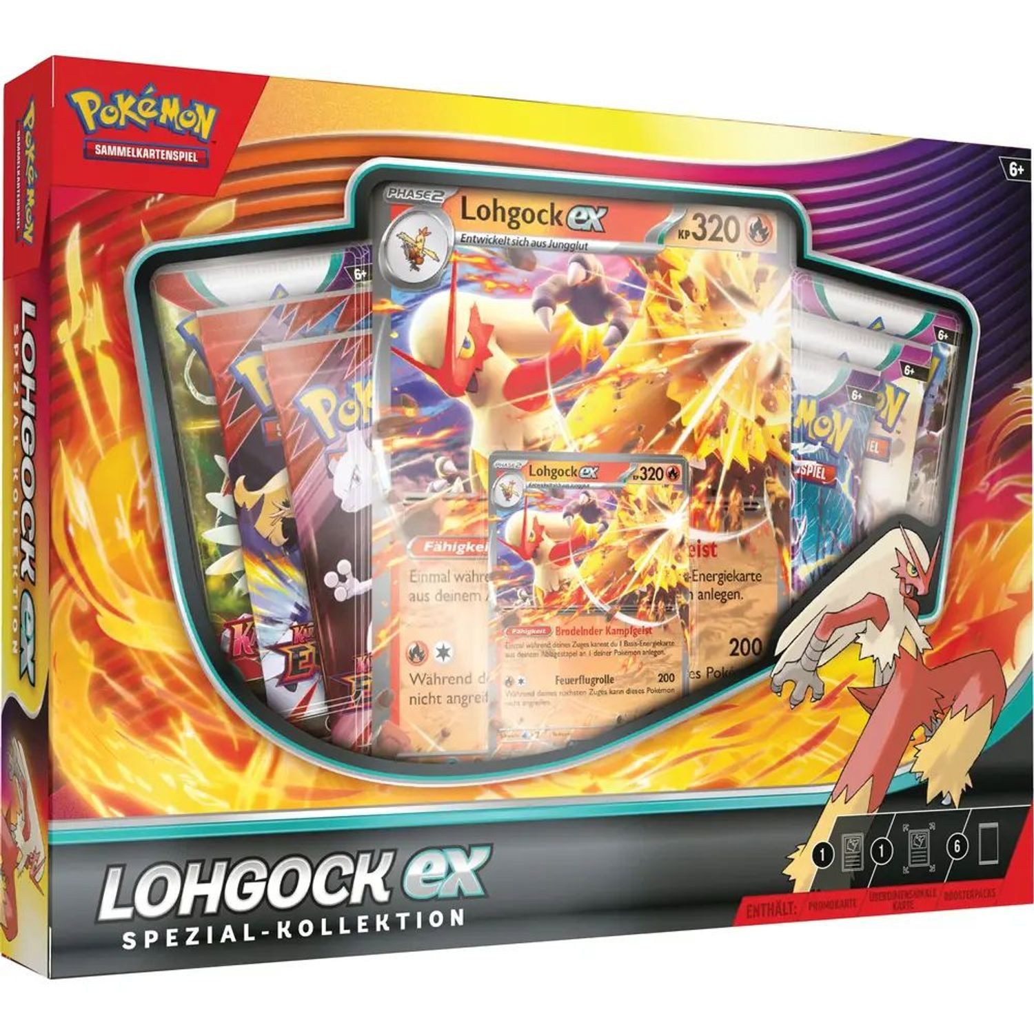 POKÉMON Sammelkarte Evolving Powers, 6 Boosterpacks