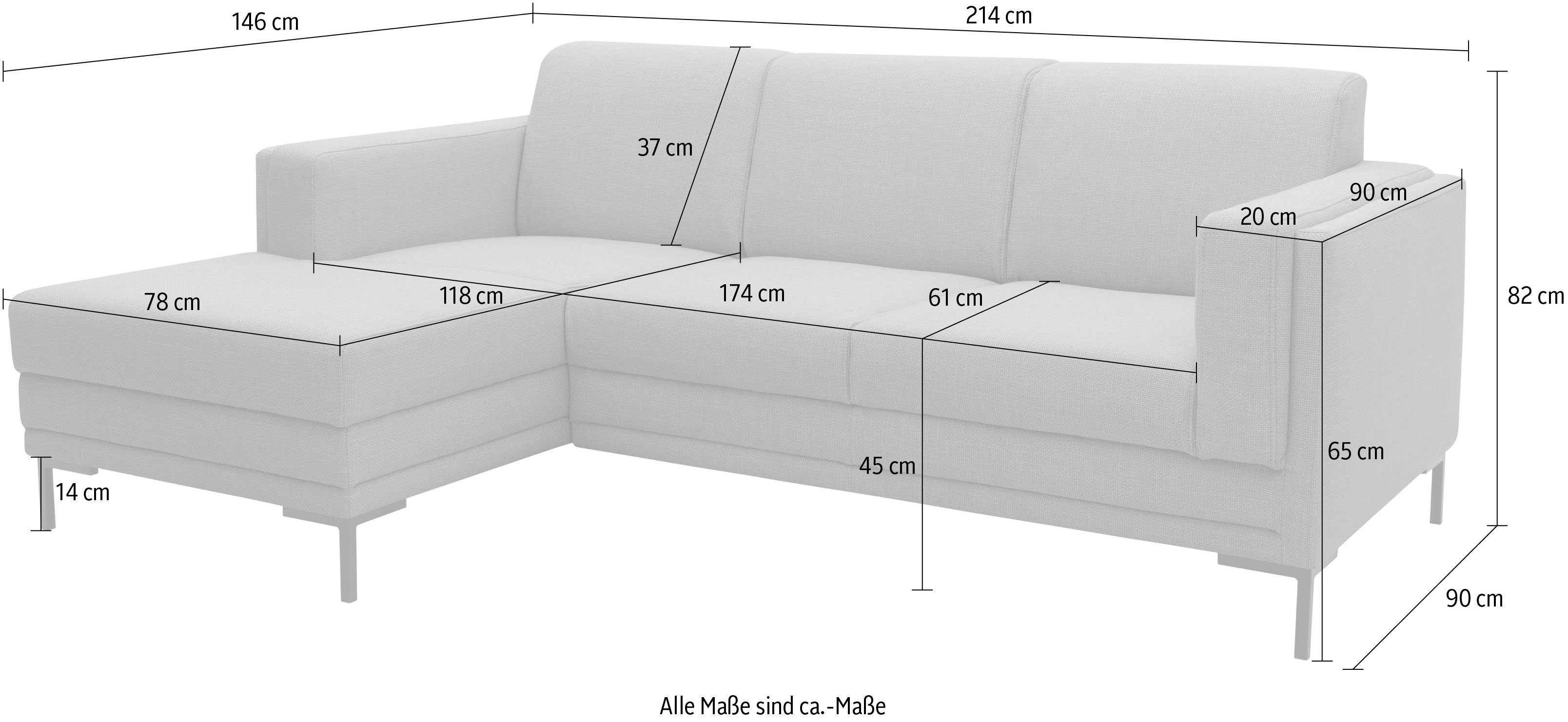 LOOKS by Wolfgang Joop Ecksofa LOOKS VII, klare Linien, edles Design | Couchtische