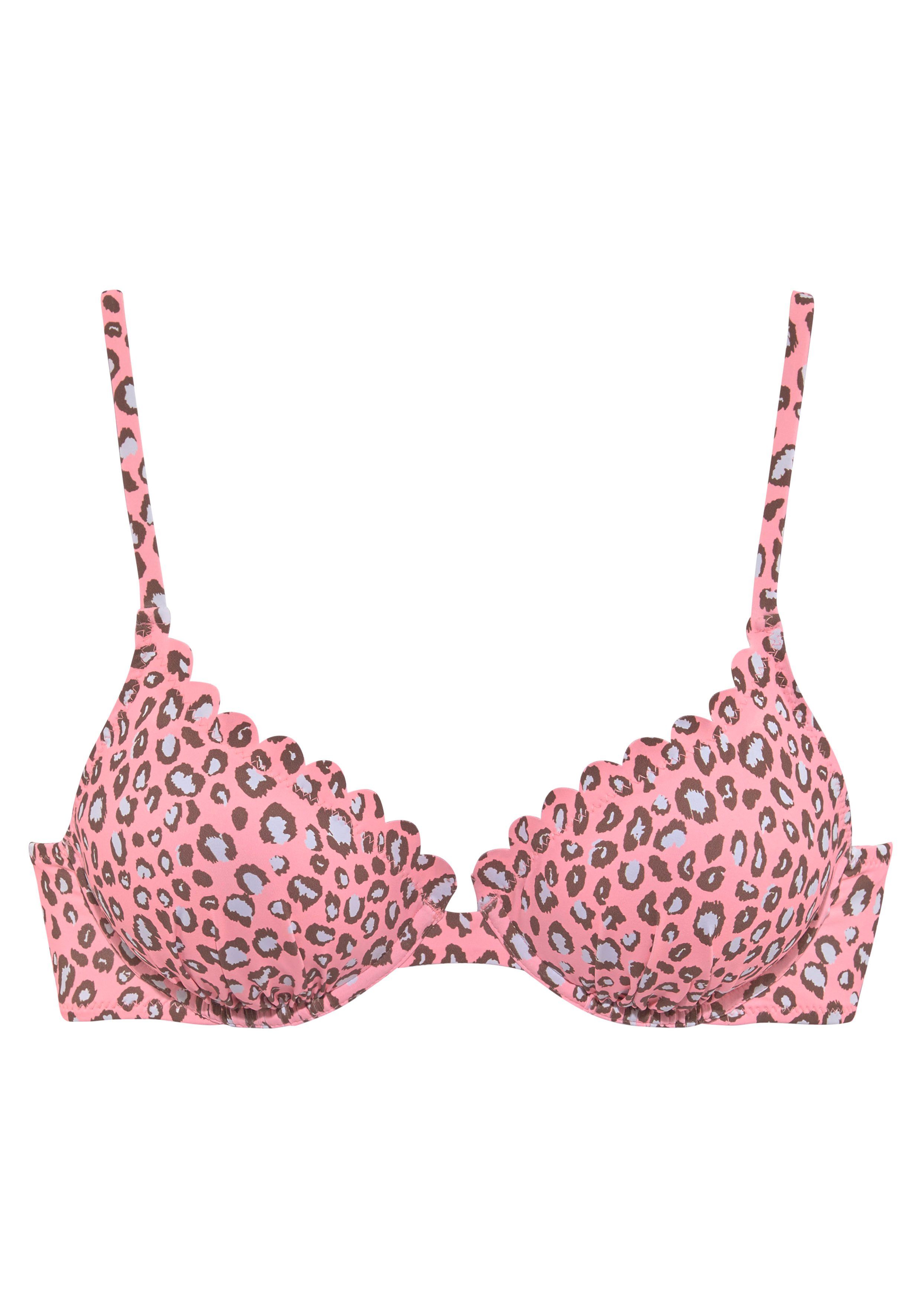 LASCANA Bügel-Bikini-Top Mae, farbenfroher Animalprint, verstellbare Träger günstig online kaufen