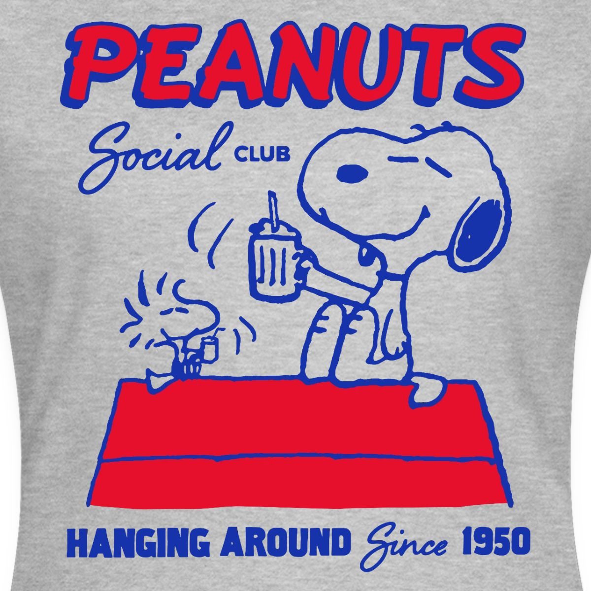 Spreadshirt T-Shirt Peanuts Snoopy Woodstock Social Club Since 1950 Frauen T-Shirt (1-tlg) Slim Fit, fällt klein aus