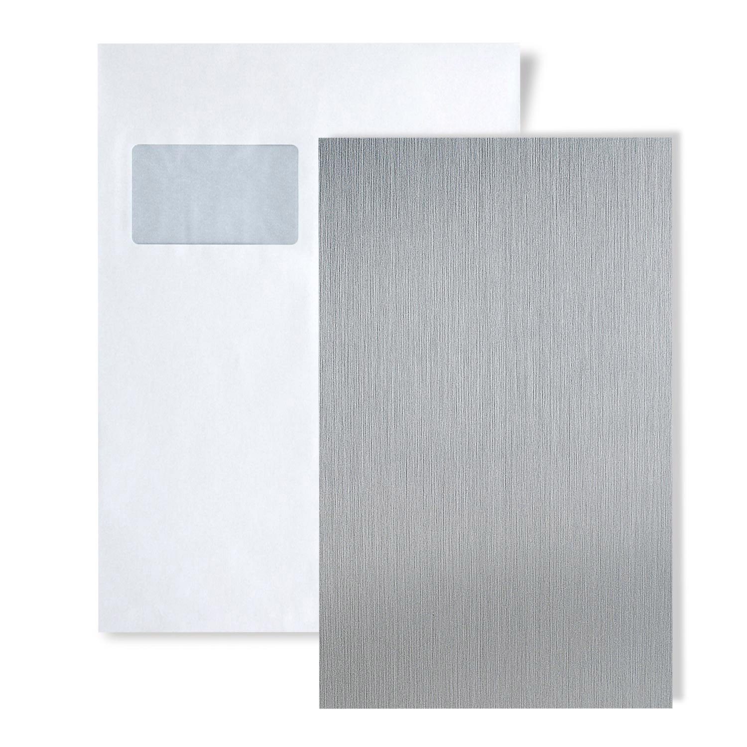 Wallface Wandpaneel 1 MUSTERSTÜCK S-10298 DIN A5 Wandpaneel Muster, BxL: 15x20 cm, 0 qm, (1 MUSTERSTÜCK, Produktmuster, 1-tlg., Muster des Wandpaneels) silber gebürstet