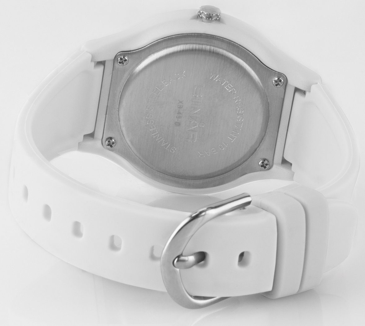 SINAR Quarzuhr XB-48-0, Armbanduhr, Damenuhr,Jugendliche, Silikonarmband, bis 10 bar wasserd.