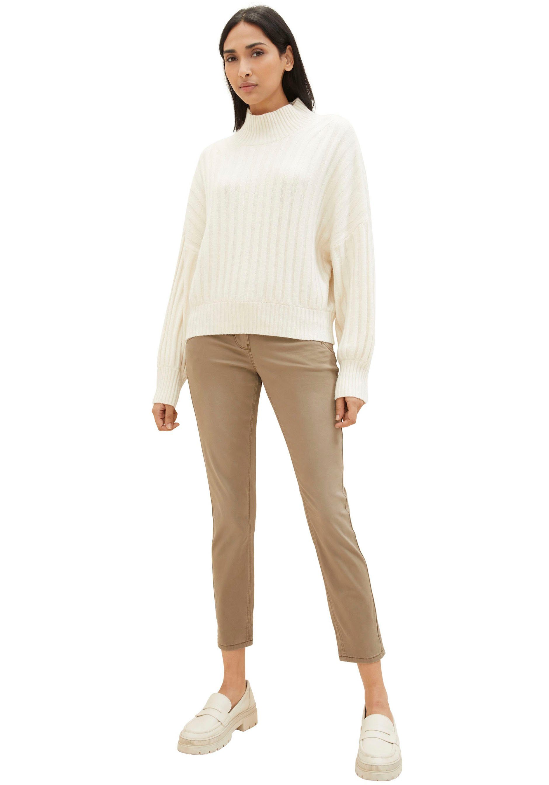 TOM TAILOR 7/8-Hose TOM TAILOR Tapered mit Bindeband am Bündchen
