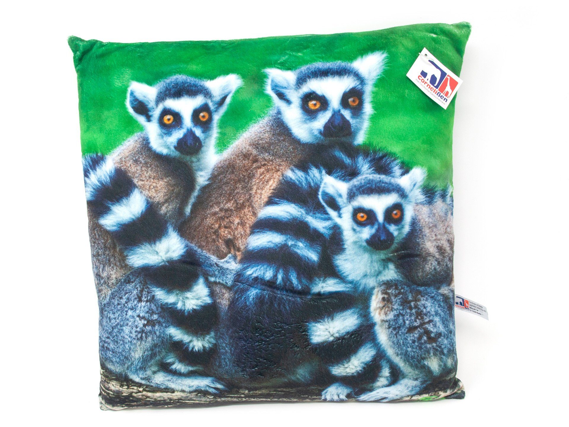 Cornelißen Dekokissen Stoffkissen 35x35 - - Lemuren