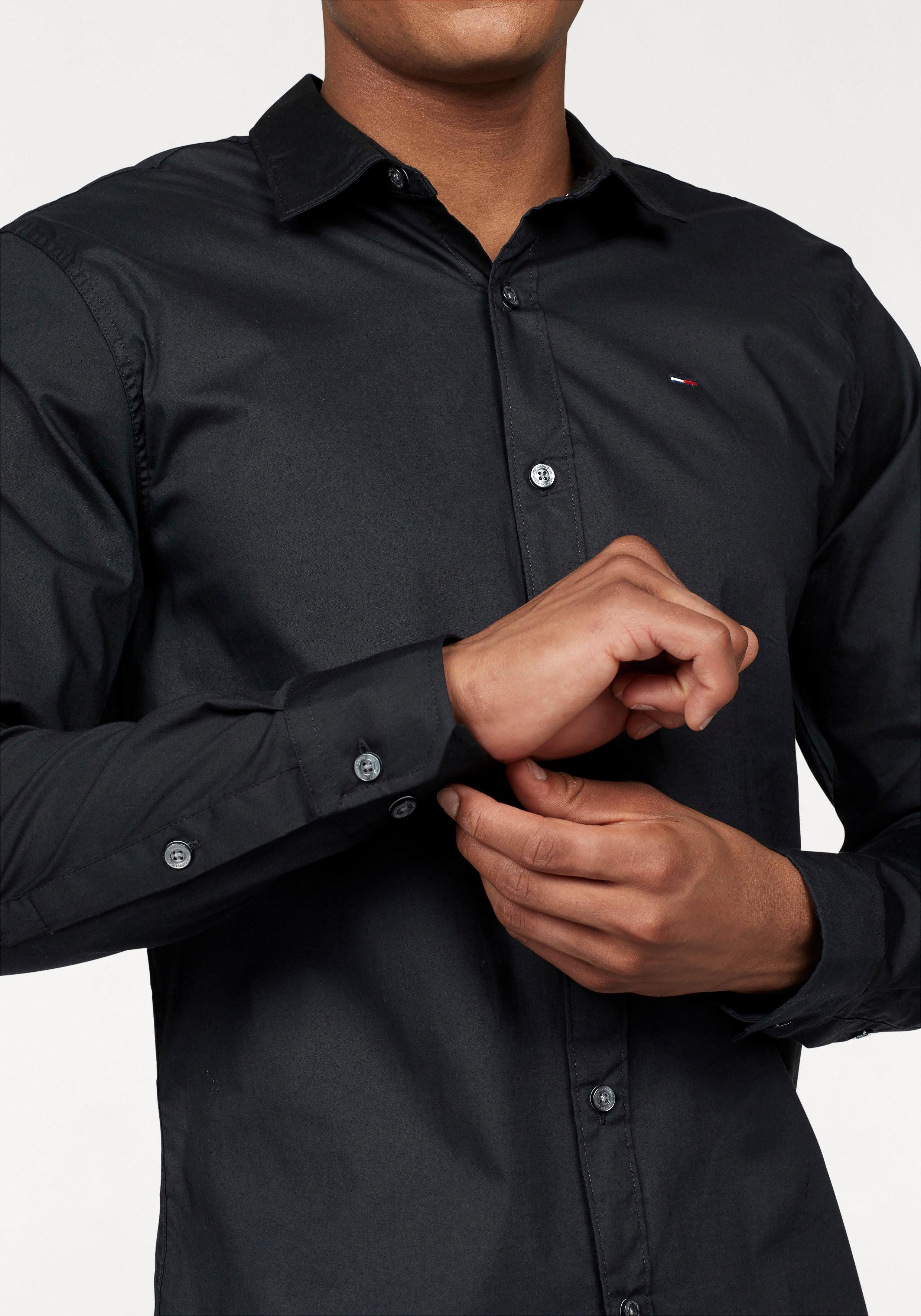 Tommy Jeans Langarmhemd Sabim Stretch Shirt Stretch Hemd, Premium, Slim Fit, mit Elasthan