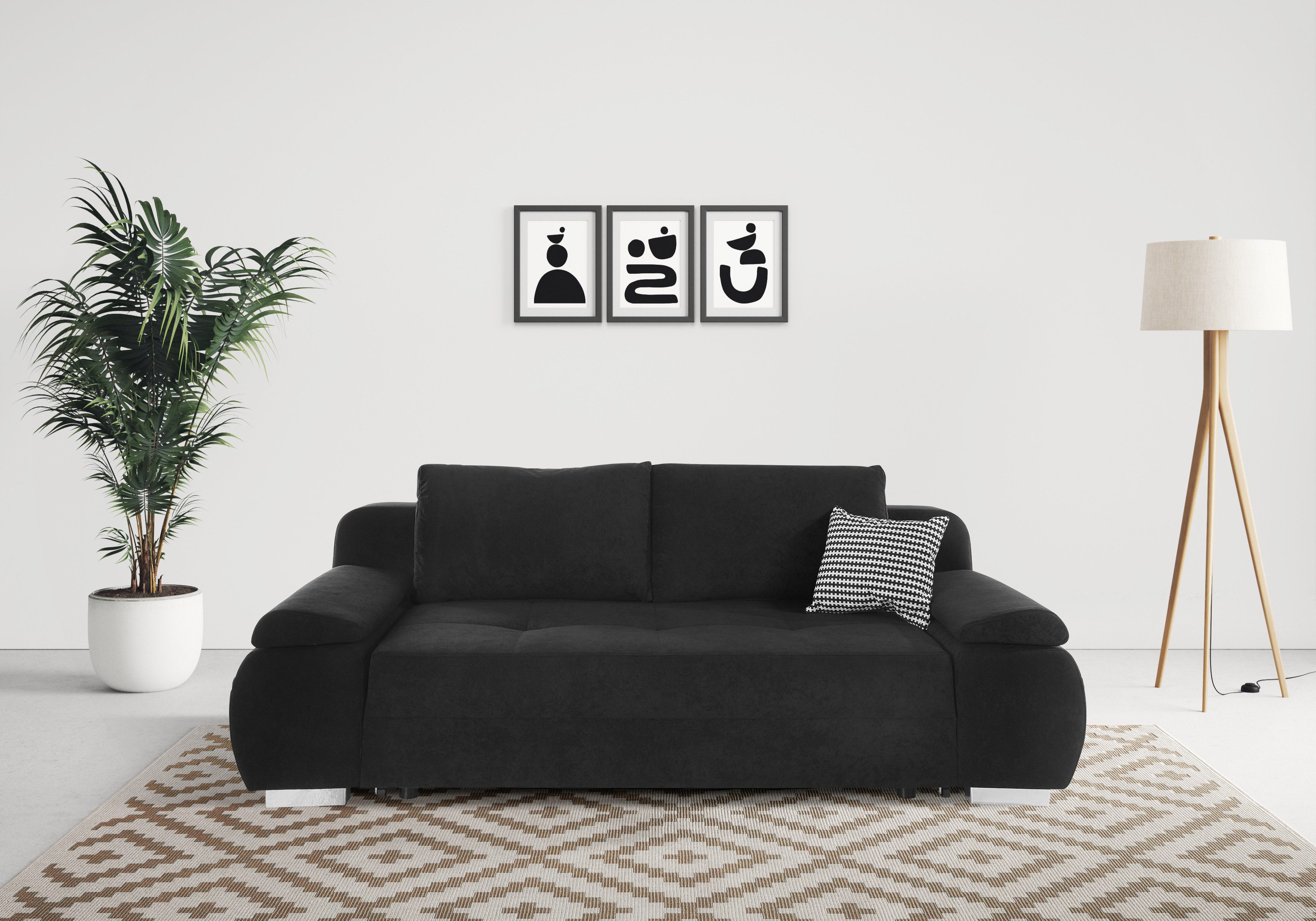 INOSIGN Schlafsofa Pumo, mit Boxspring-Aufbau, Bettfunktion günstig online kaufen